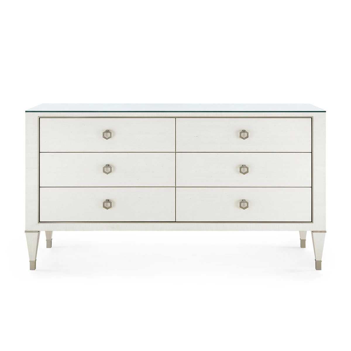 Morris Extra Large 6-Drawer with Glass Top