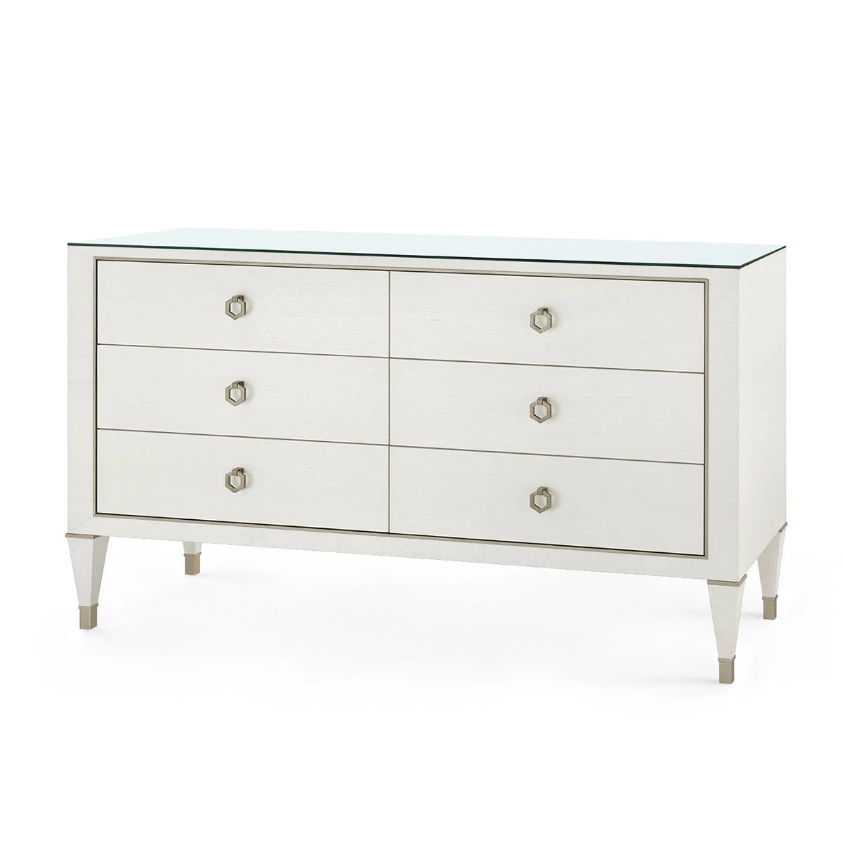 Morris Extra Large 6-Drawer with Glass Top