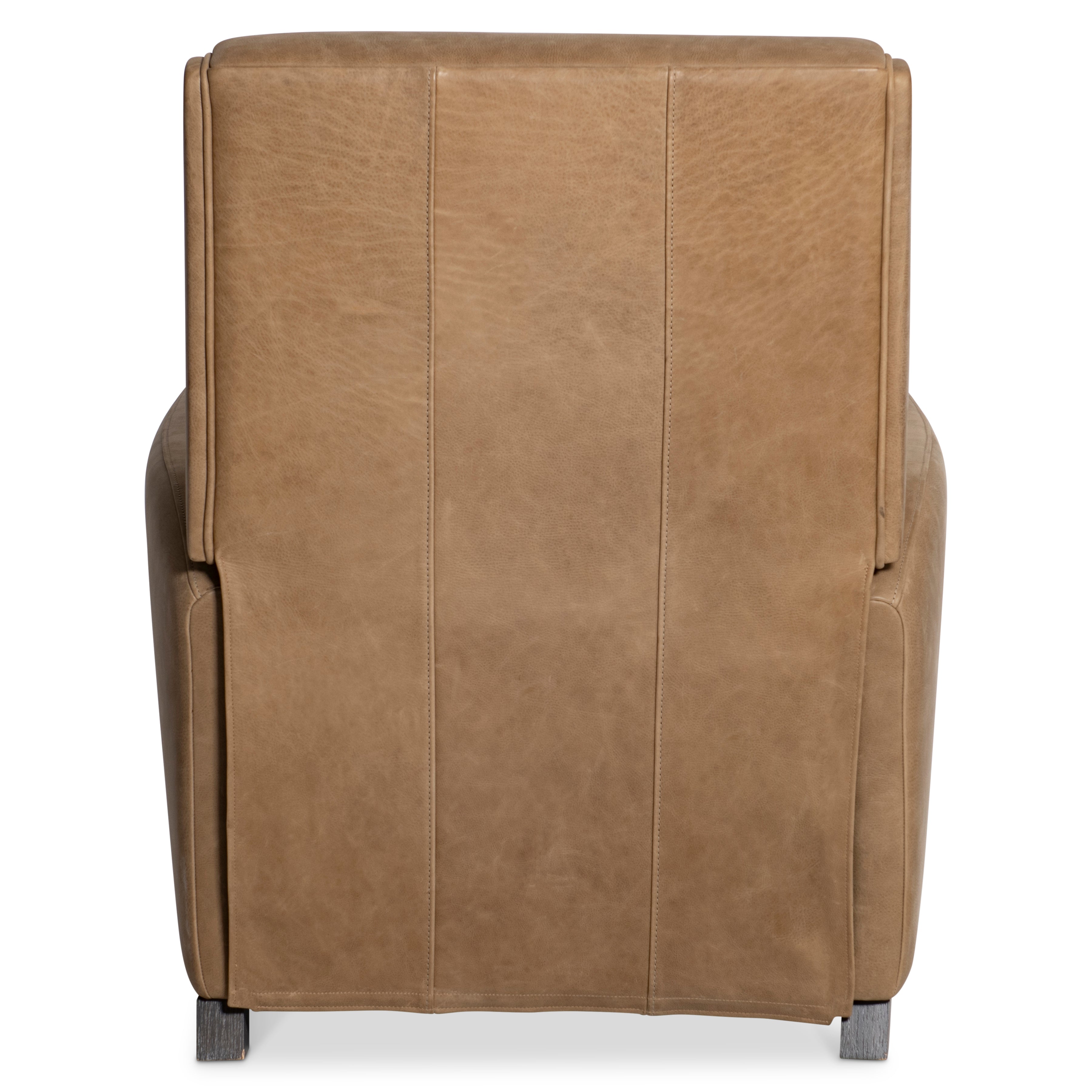 Bastille Tan Leather Recliner by Bernhardt