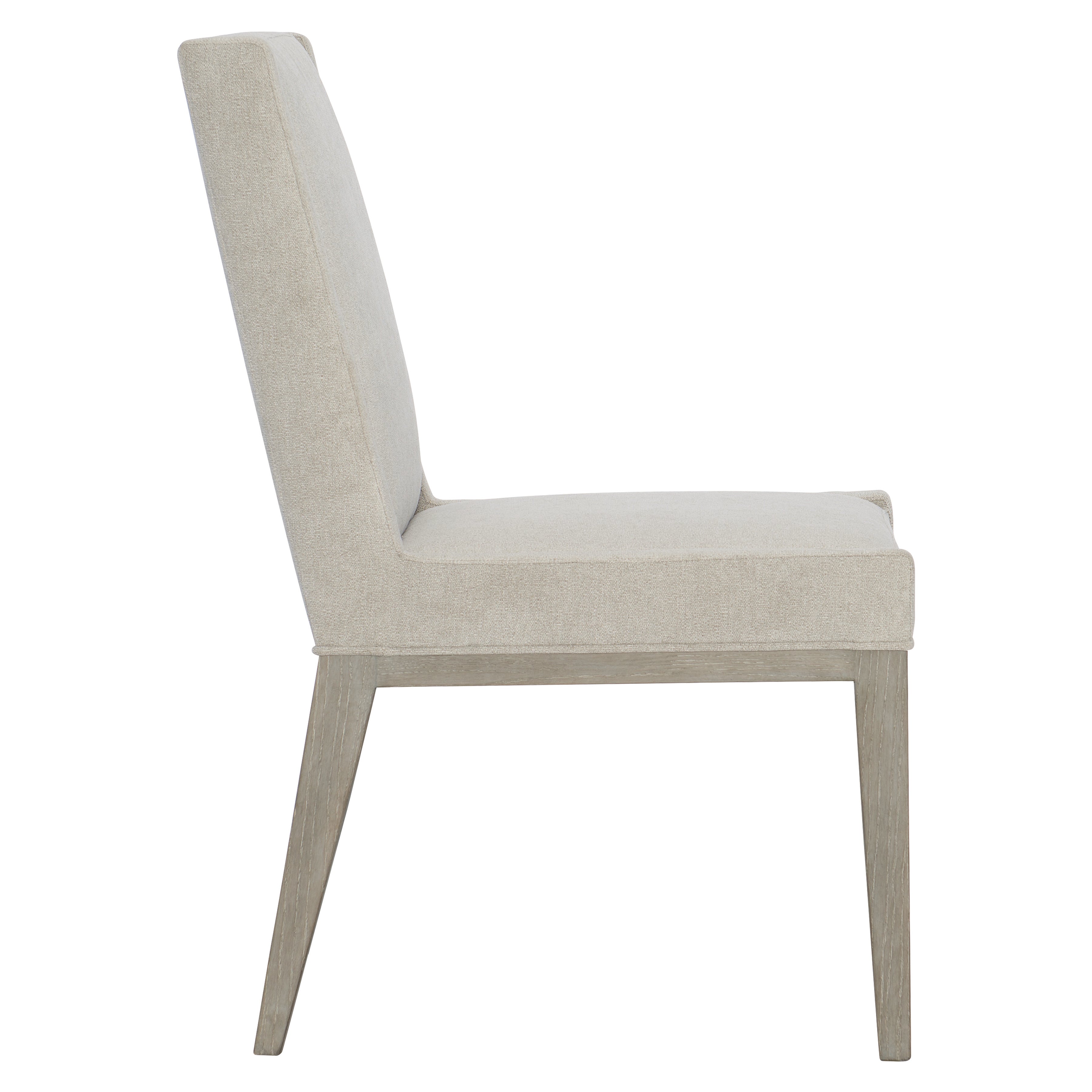Linea Side Chair in Cerused Greige Finish by Bernhardt