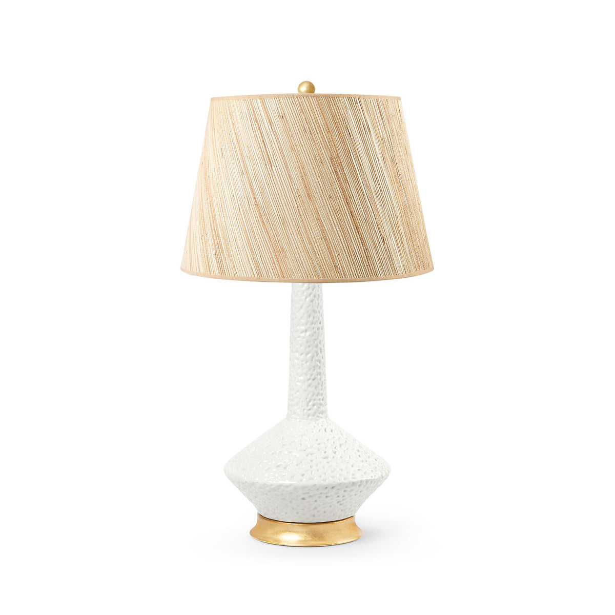 Oporto Medium Lamp with Shade 16-inch Papyrus with Gold