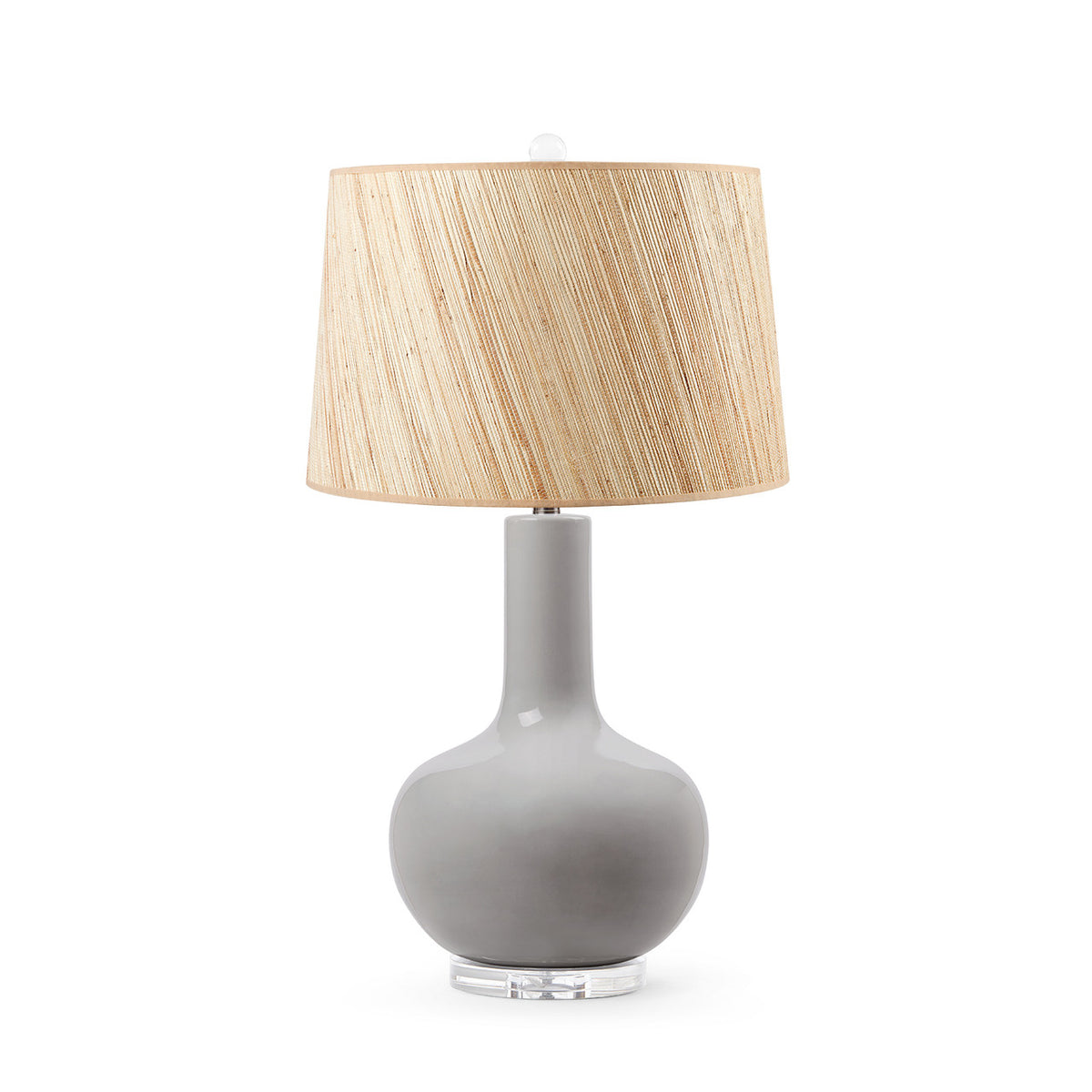 Pablo Lamp with Shade 17-inch Papyrus with Nickel