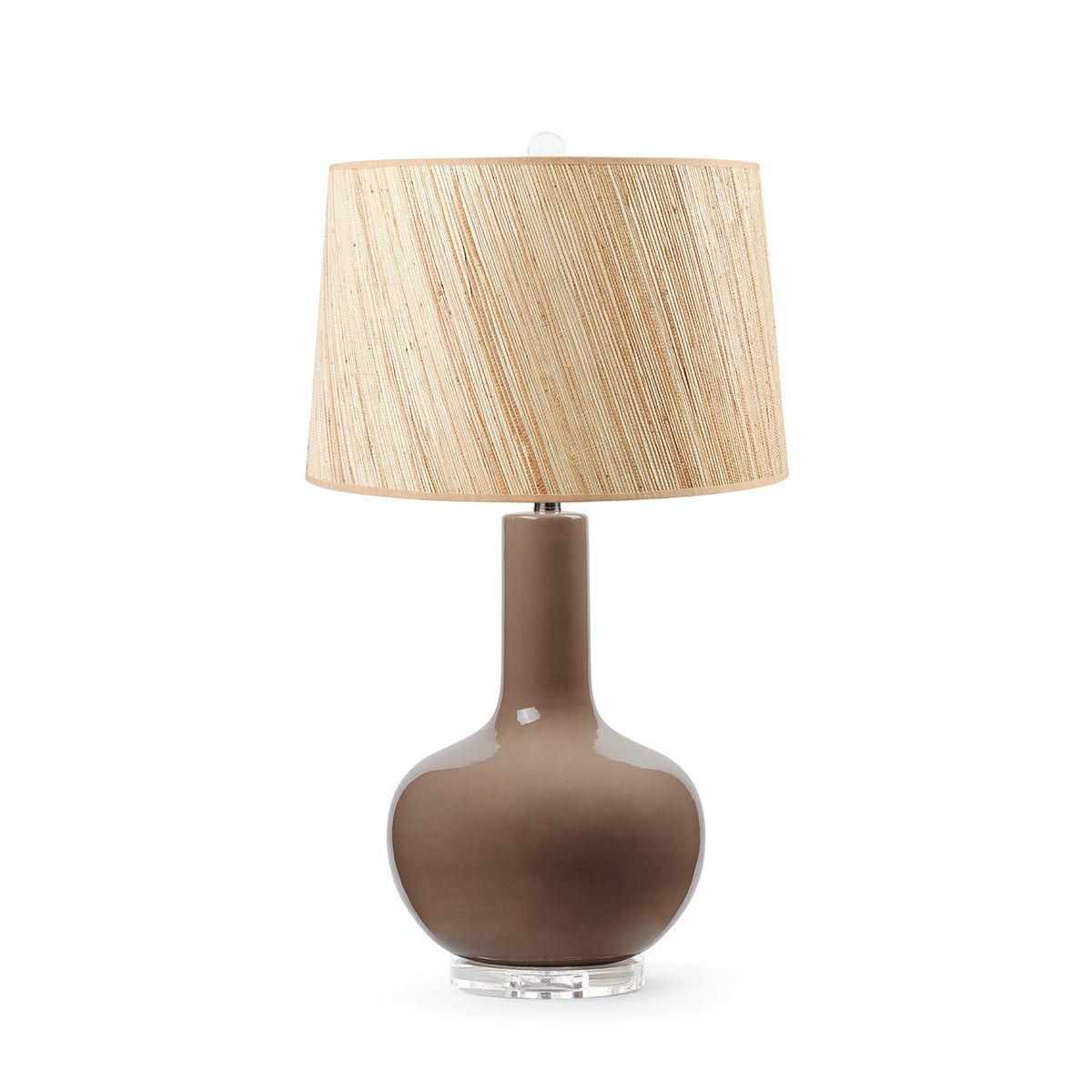 Pablo Lamp with Shade 17-inch Papyrus with Nickel