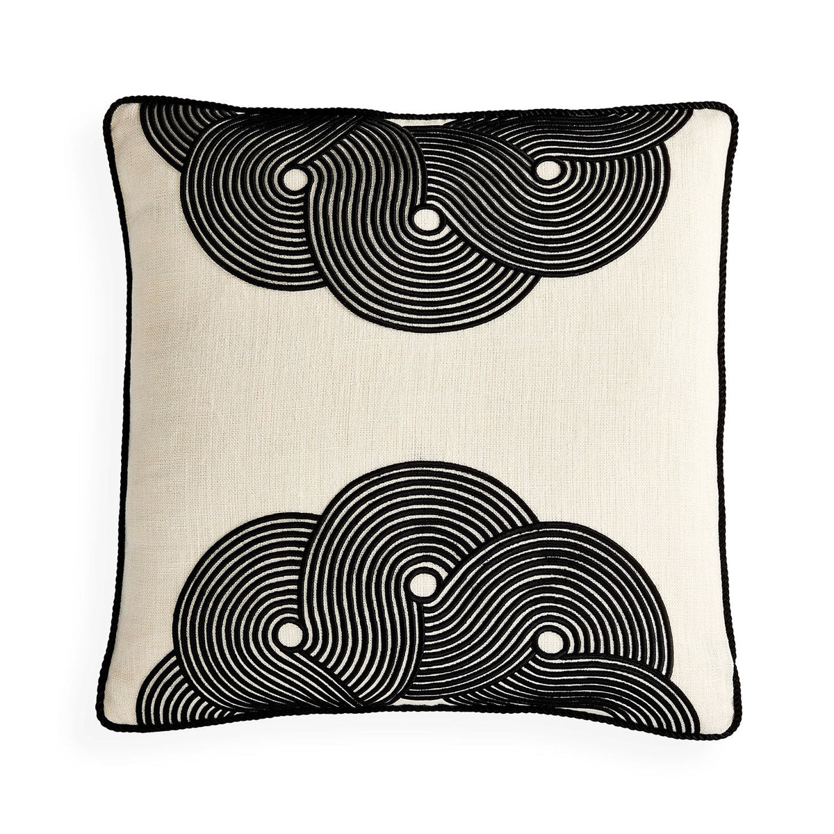 Pompidou B&W Half Circles Pillow