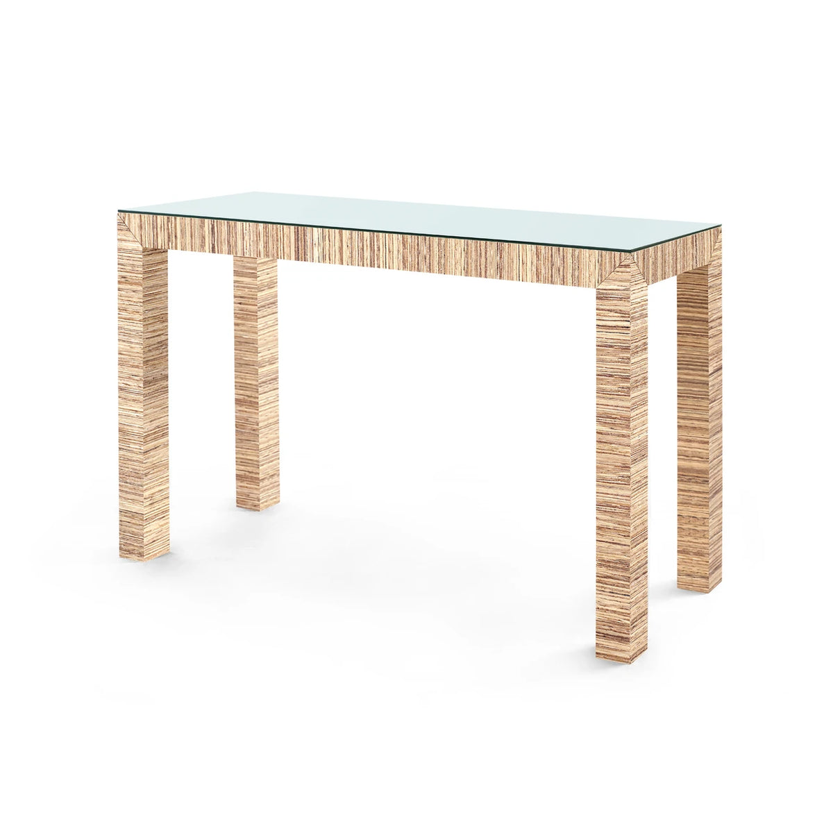 Parsons Console Table with Glass Top