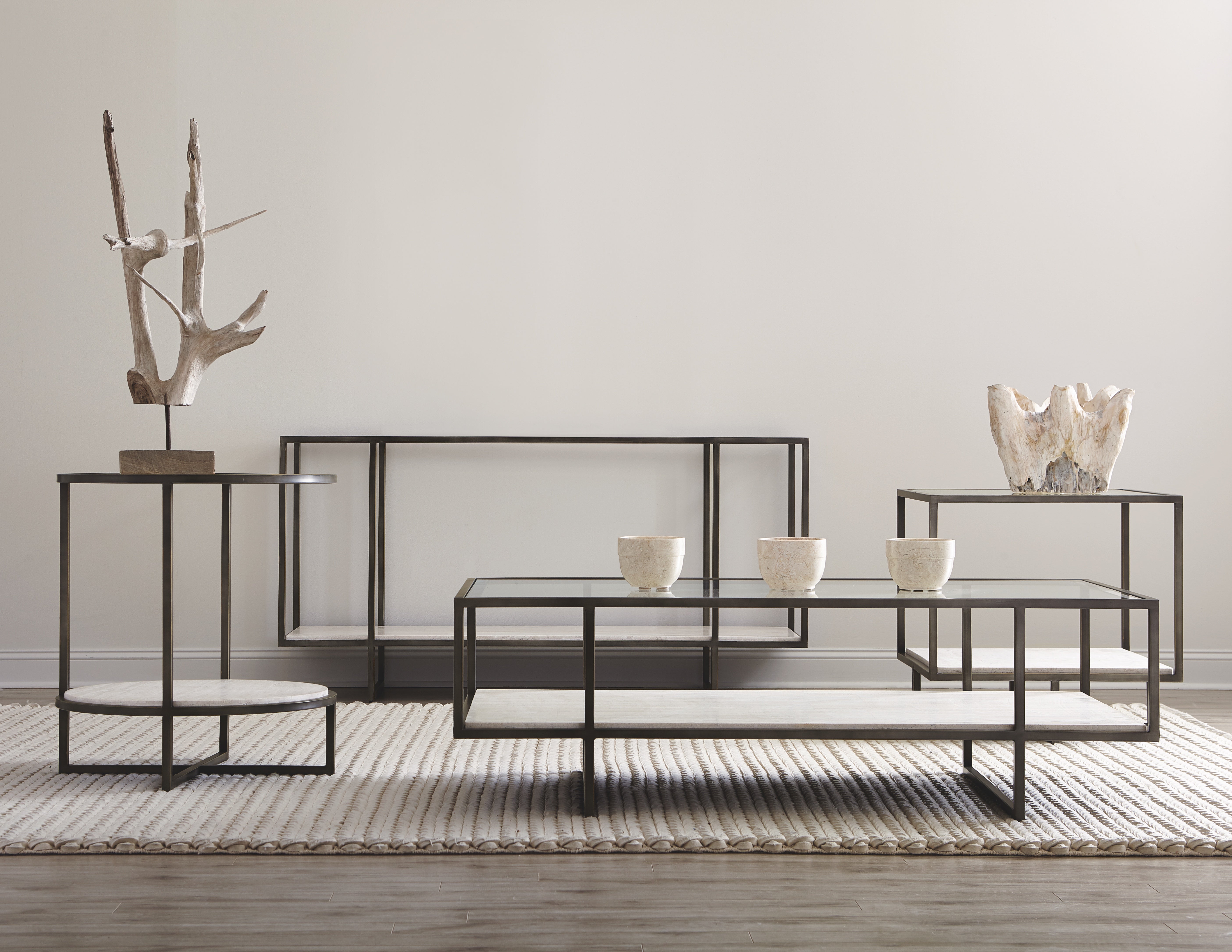 Harlow Metal Console Table by Bernhardt