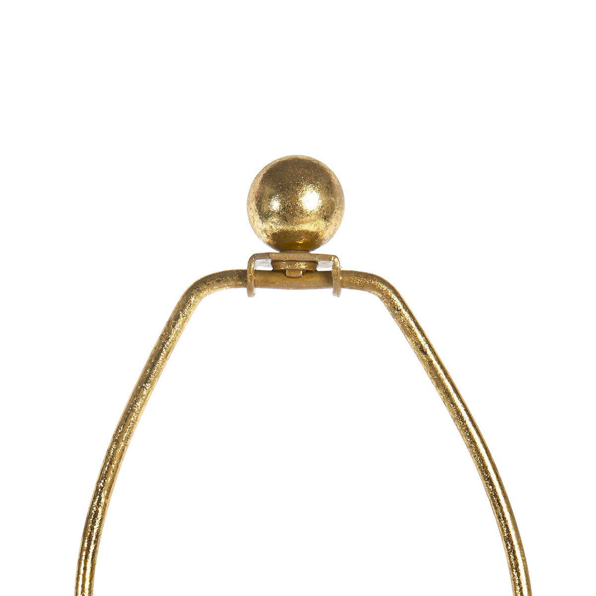 Rama Lamp with Shade 16-inch White Linen with Gold