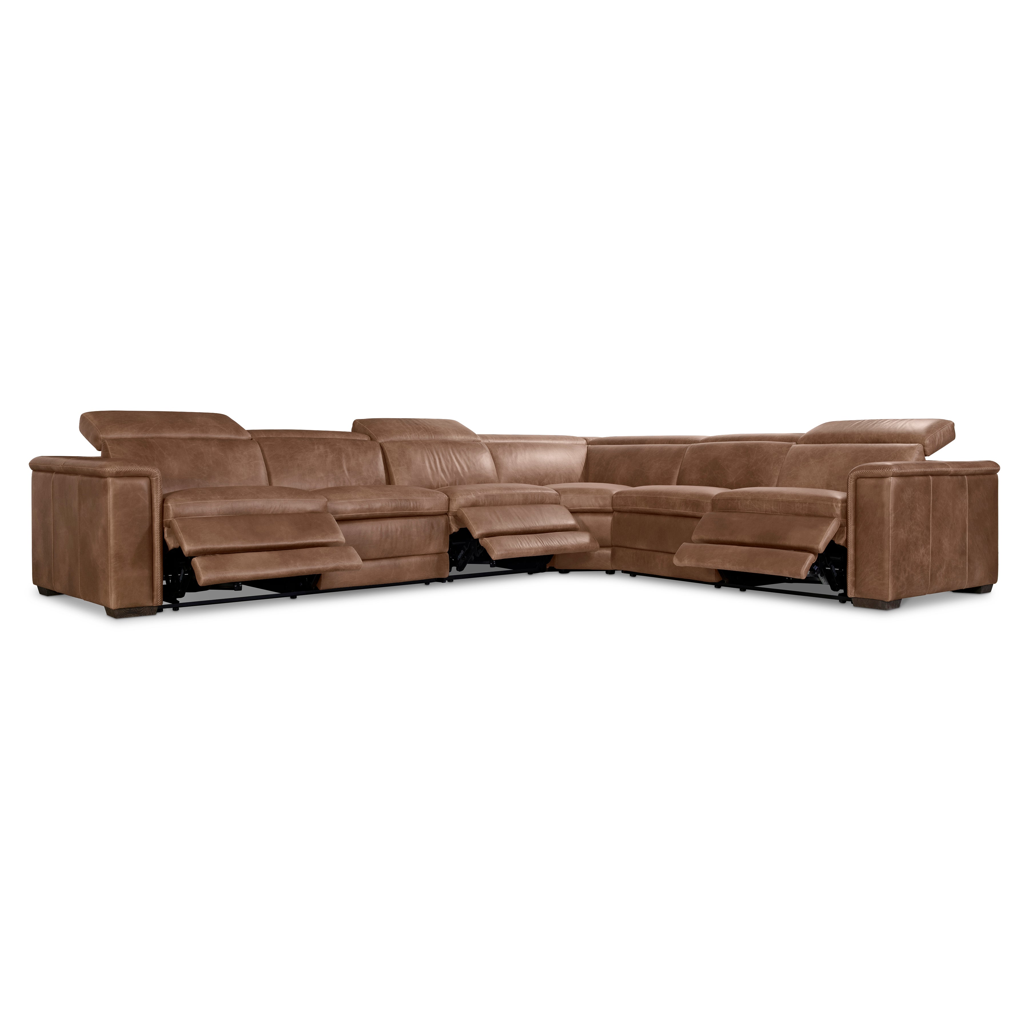 Lioni Leather 4-Piece Power Motion Sectional by Bernhardt
