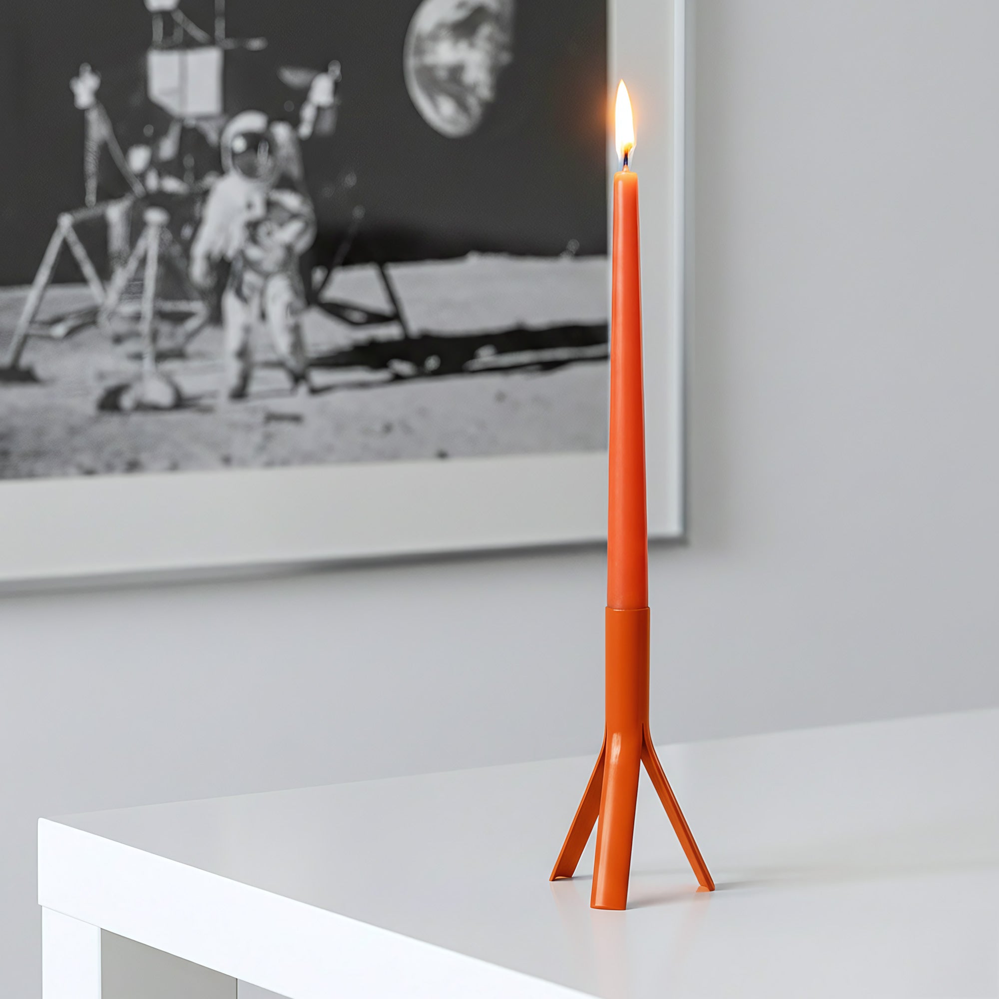 Rocket Candle Holder - Orange