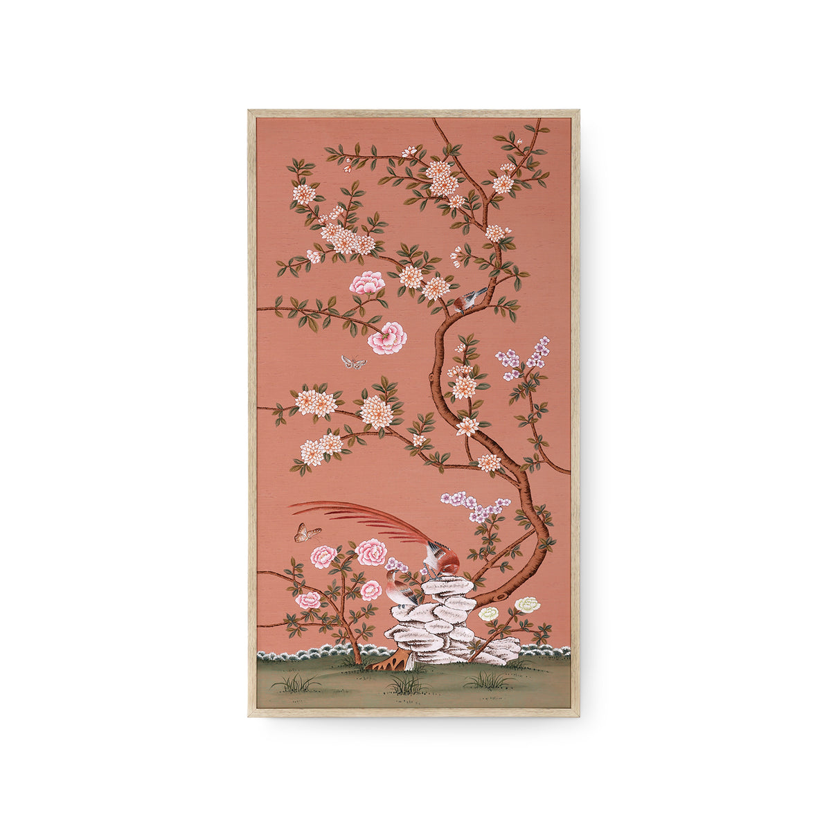 Russet Terrace Framed Silk Panel Pair