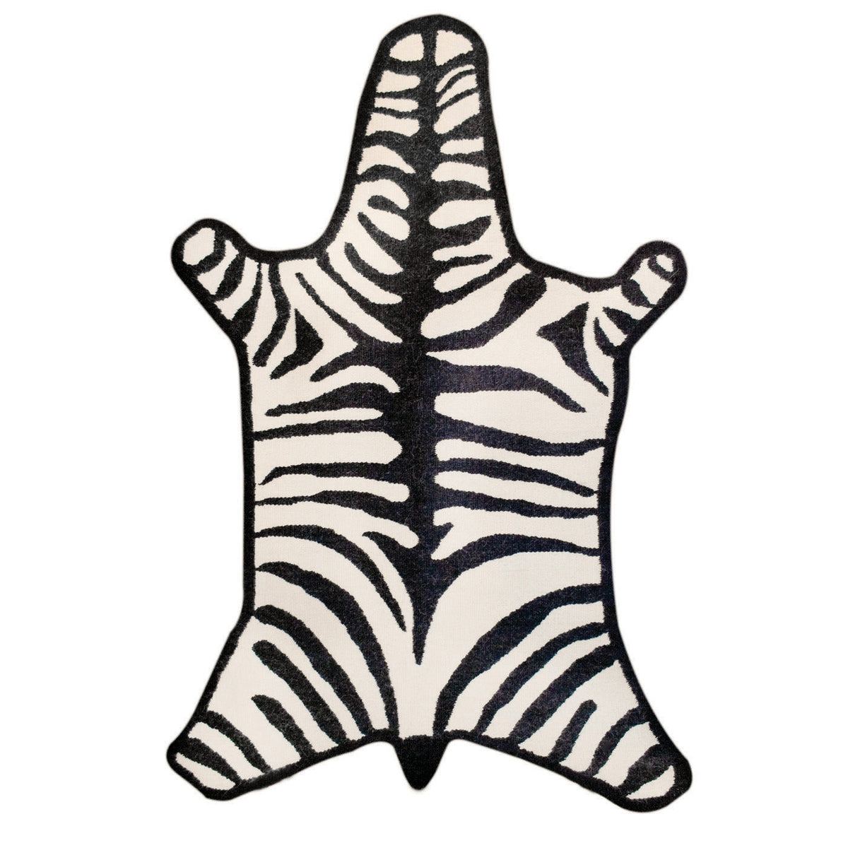 Zebra Flatweave 4' X 6' Rug