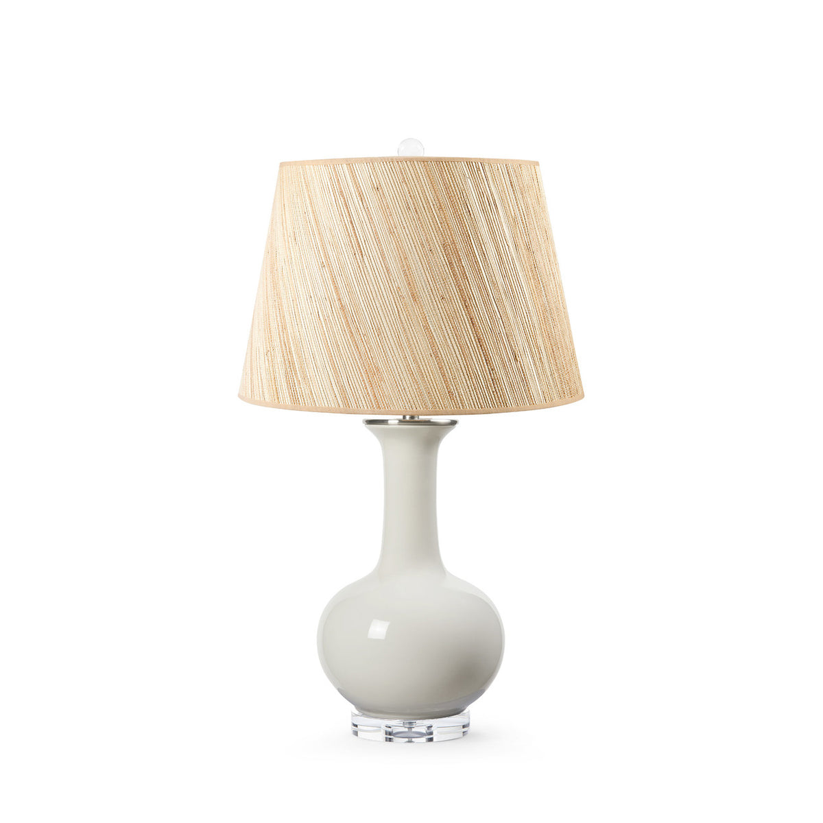 Somerset Lamp with Shade 16-inch Papyrus with Nickel