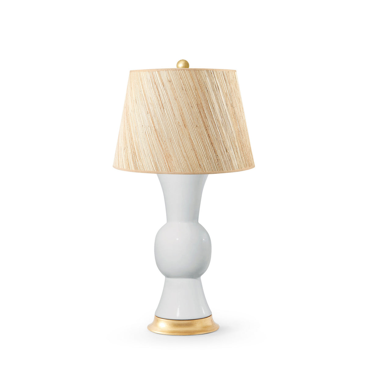 Tao Lamp with Shade 16-inch Papyrus with Gold