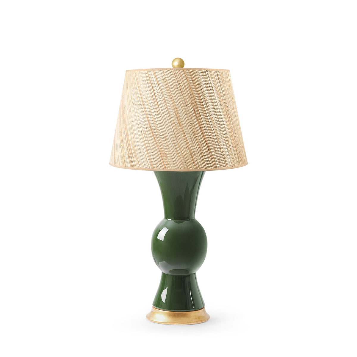 Tao Lamp with Shade 16-inch Papyrus with Gold