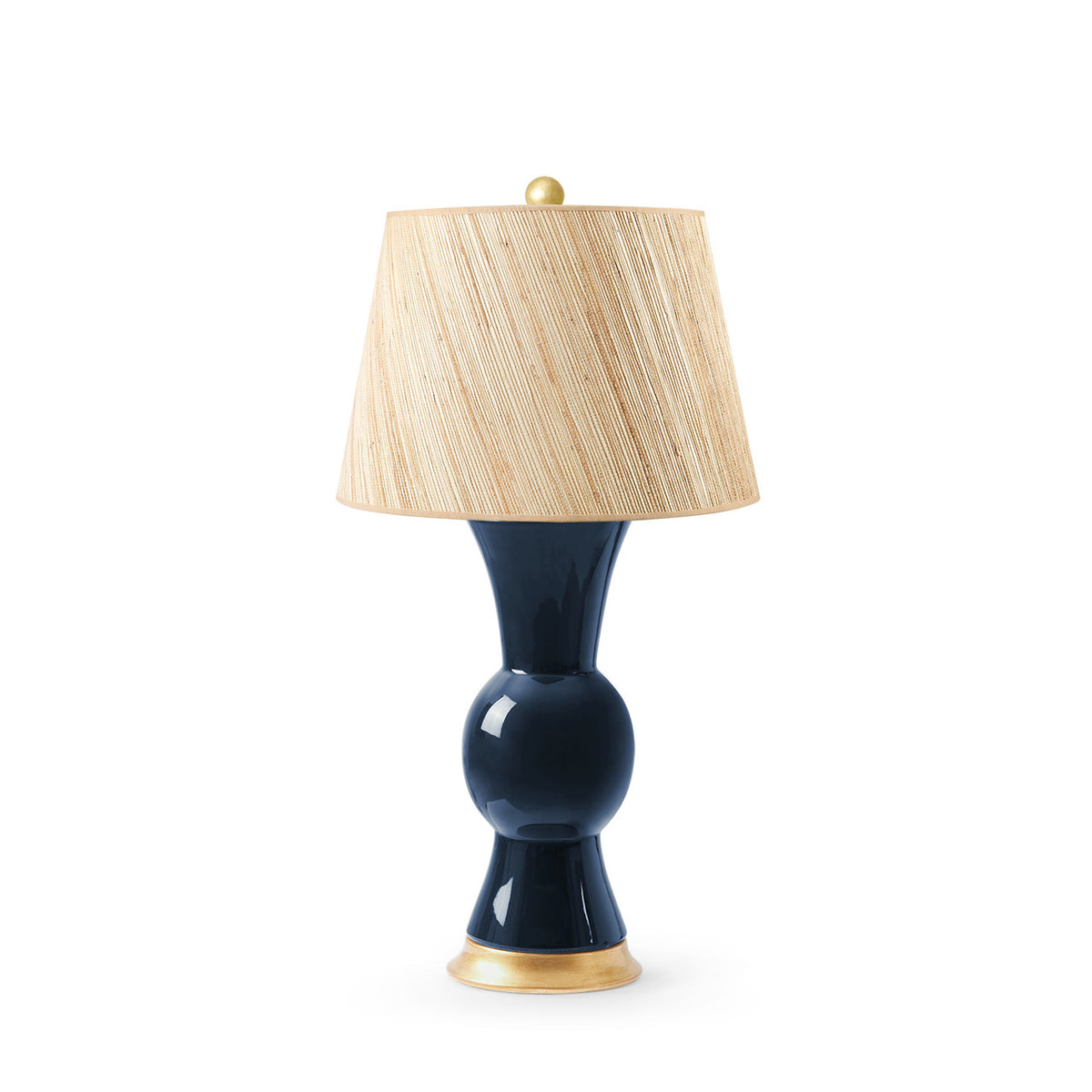 Tao Lamp with Shade 16-inch Papyrus with Gold