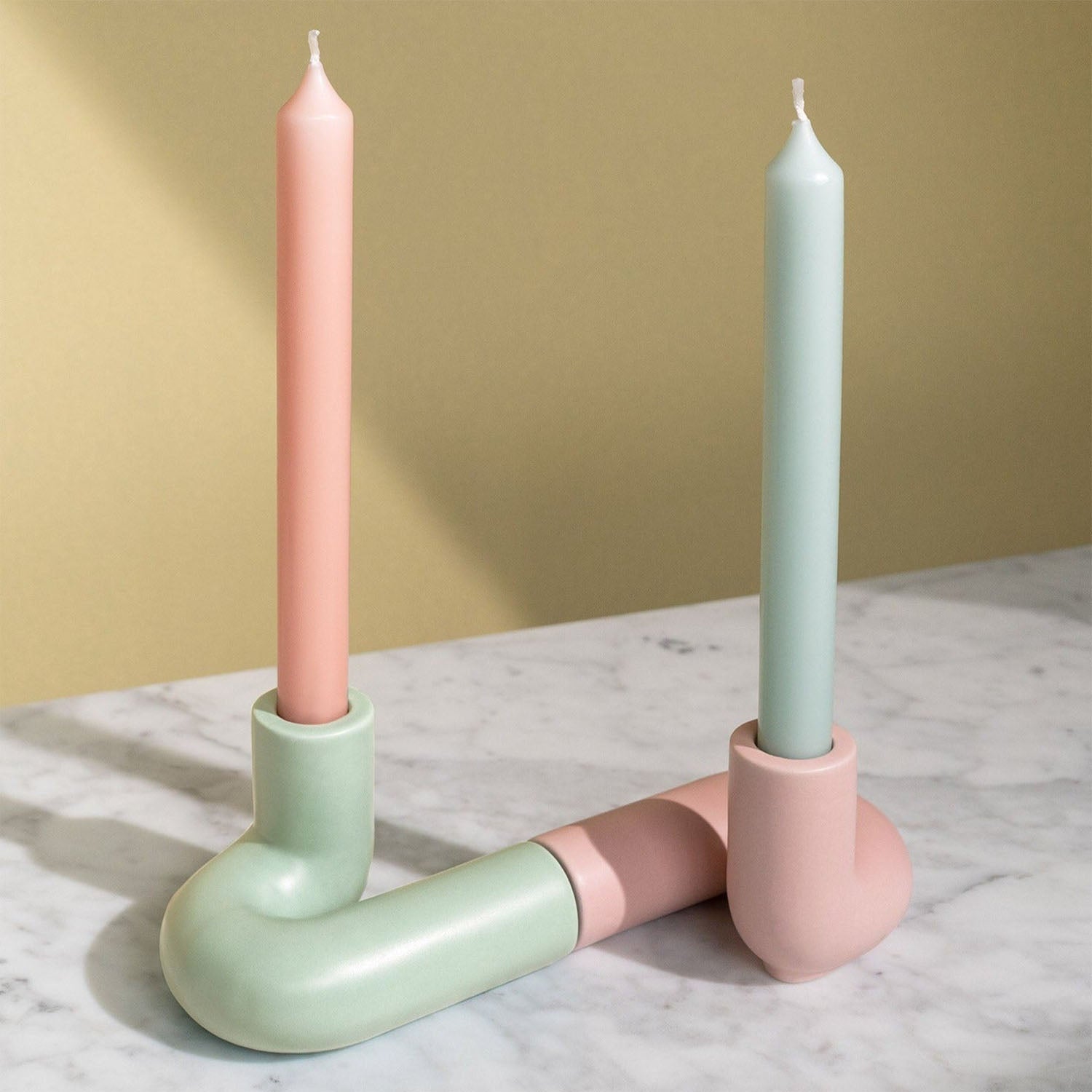 OCTAEVO Templo Candle Holder - Light Mint