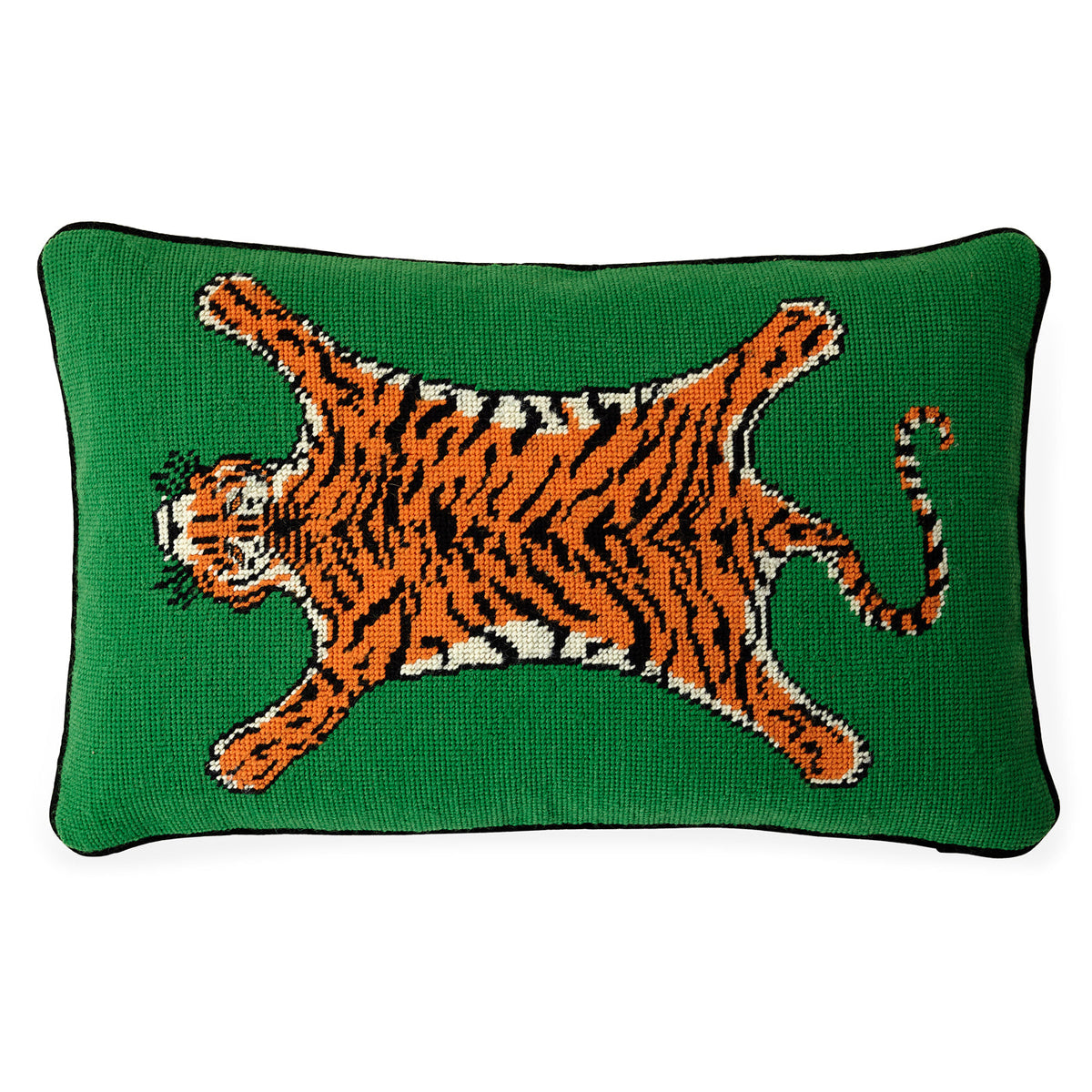 Tiger Needlepoint Pillow
