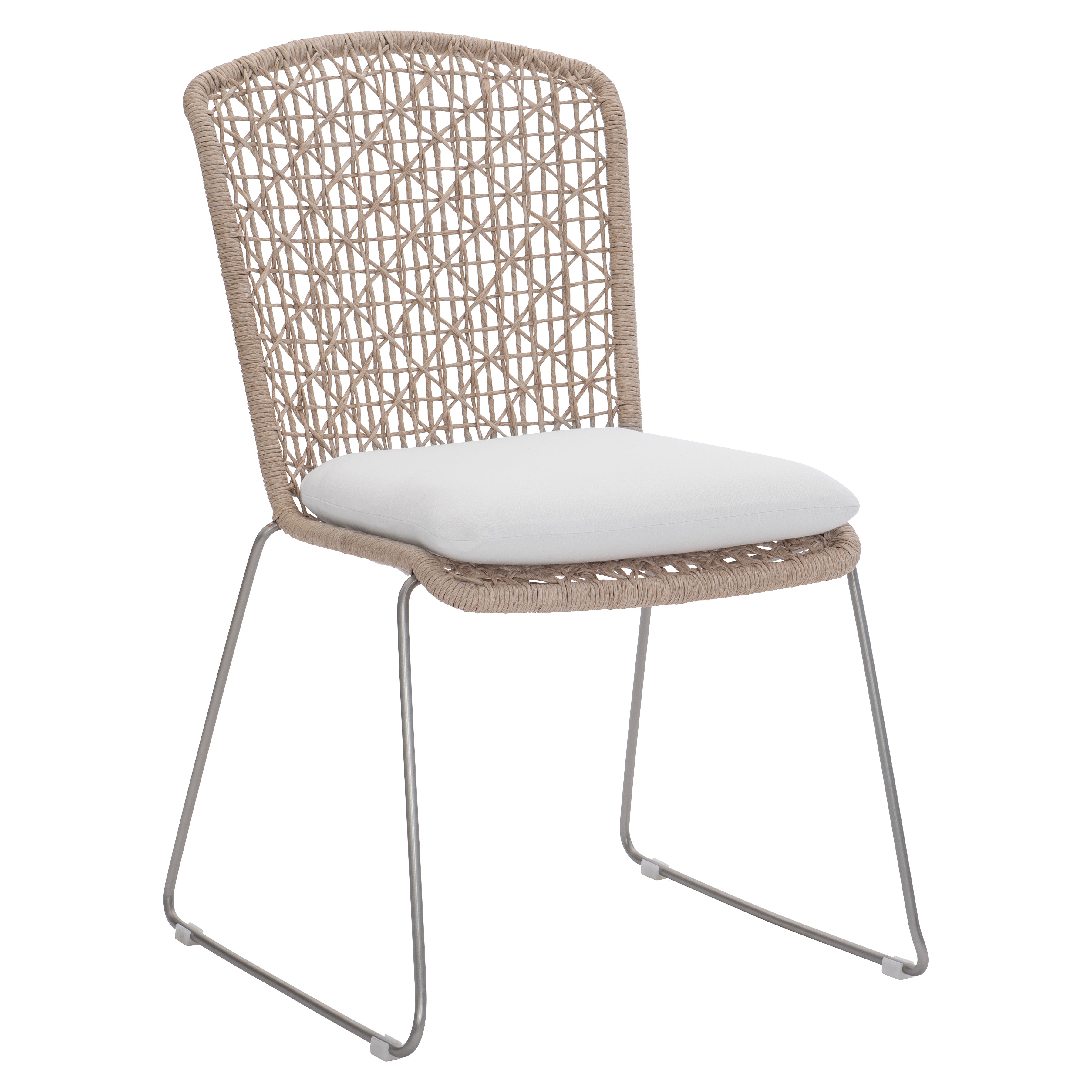Carmel Outdoor Side Chair with Seat Pad by Bernhardt