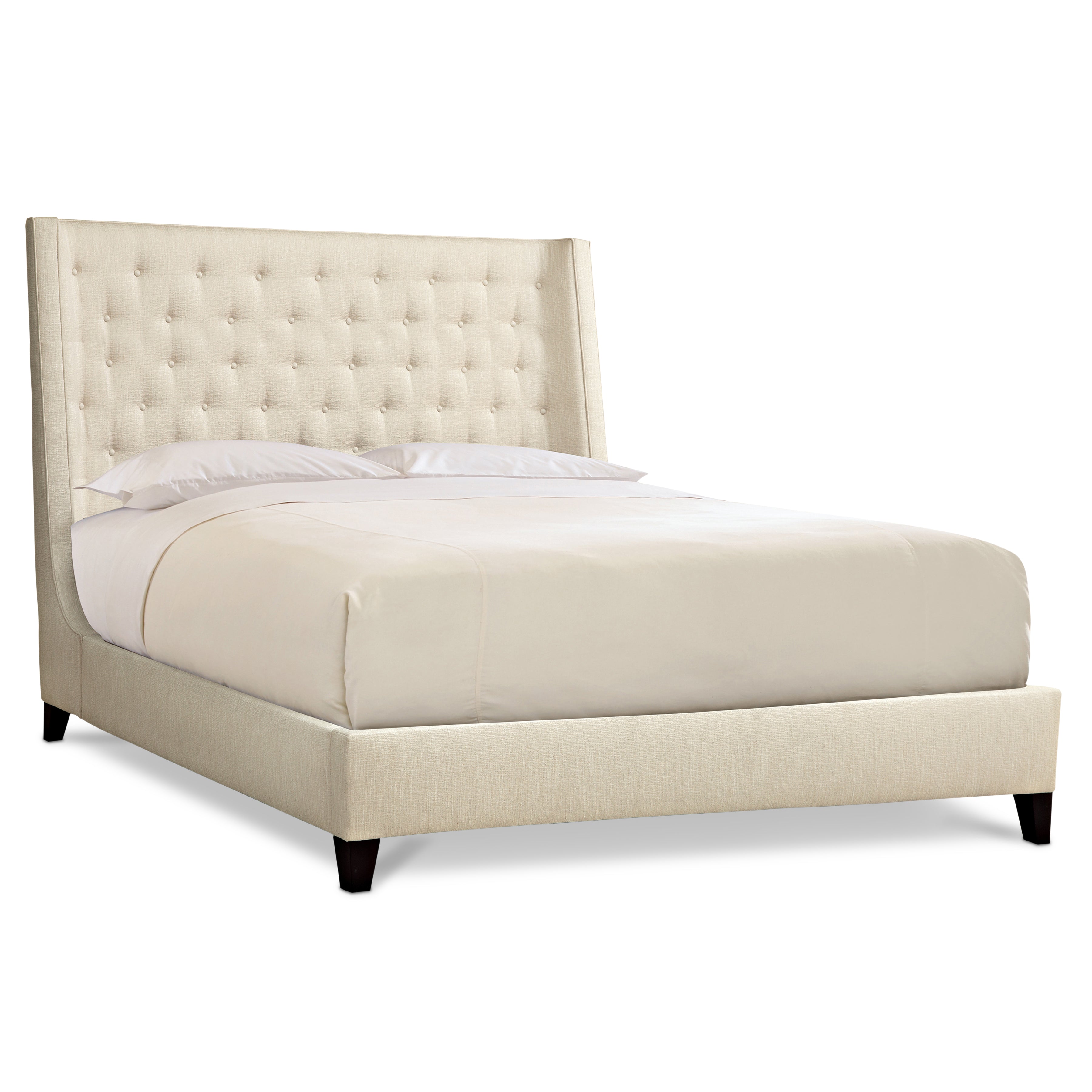 Maxime 68.5" Shelter Bed with Tall Button Panel Headboard by Bernhardt