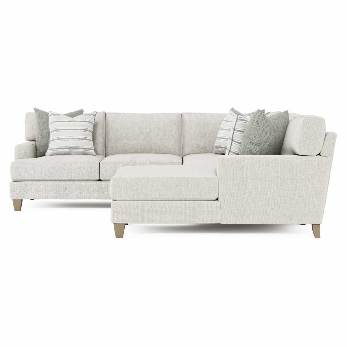 Mila 4-Piece Right Facing Fabric Sectional by Bernhardt