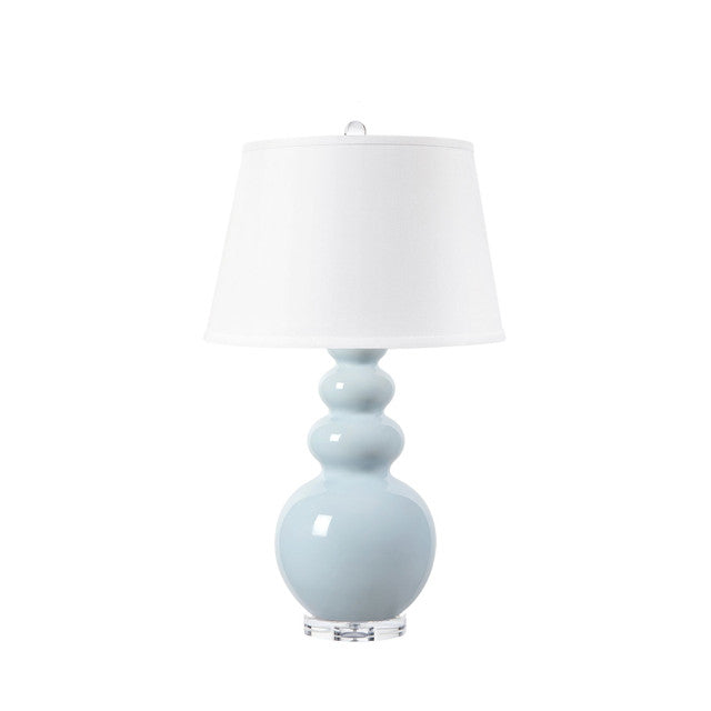 Virginia Lamp with Shade 16-inch White Linen with Nickel