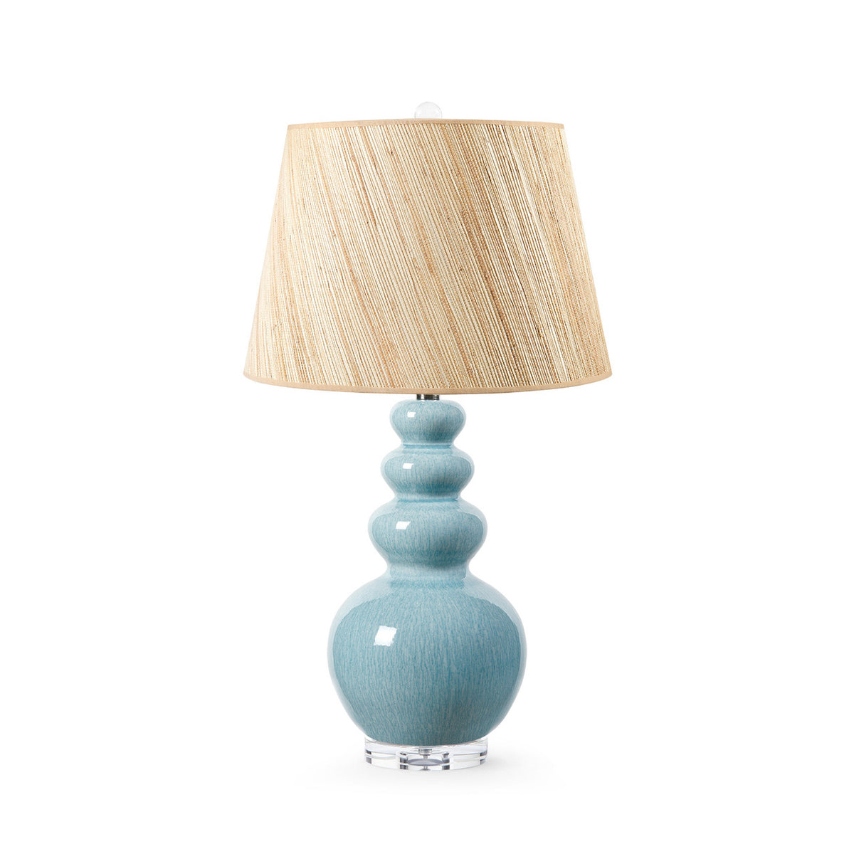 Virginia Lamp with Shade 16-inch Papyrus with Nickel