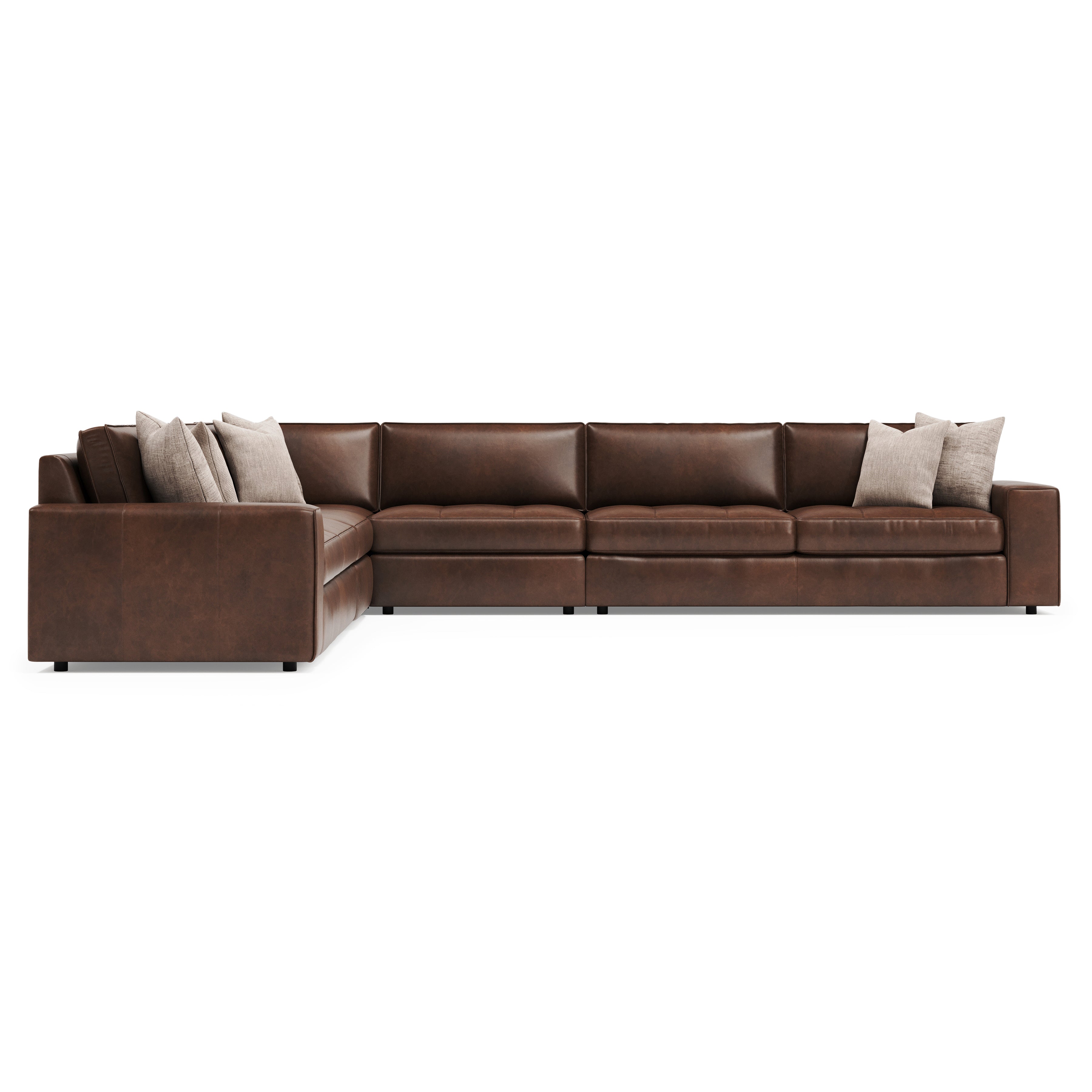 Nest 5-Piece Leather Sectional by Bernhardt