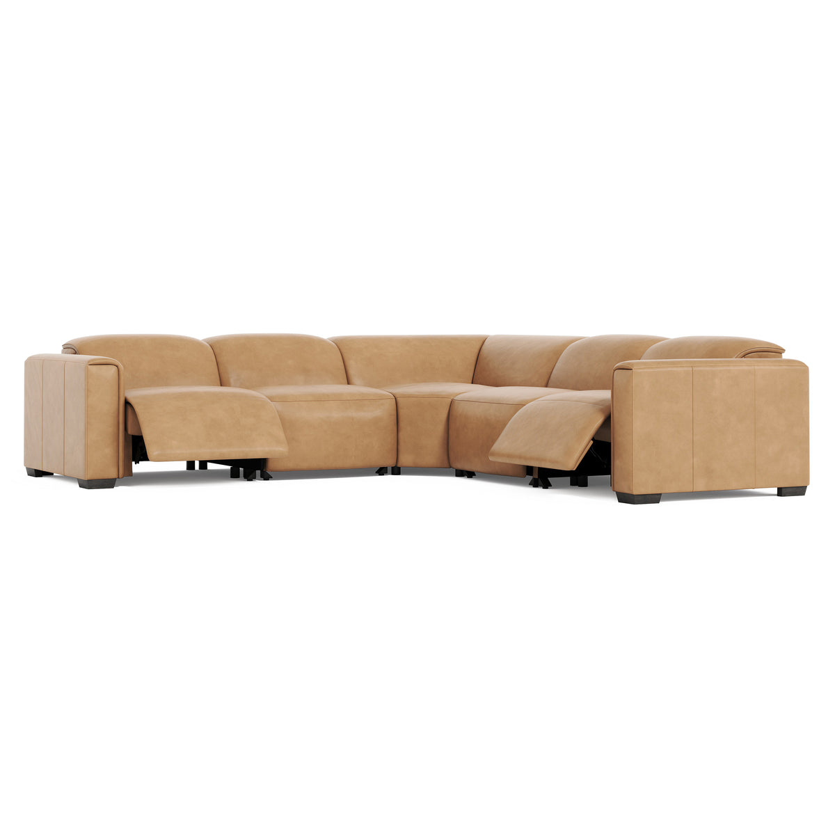 Billings Leather 5-Piece Power Motion Sectional by Bernhardt