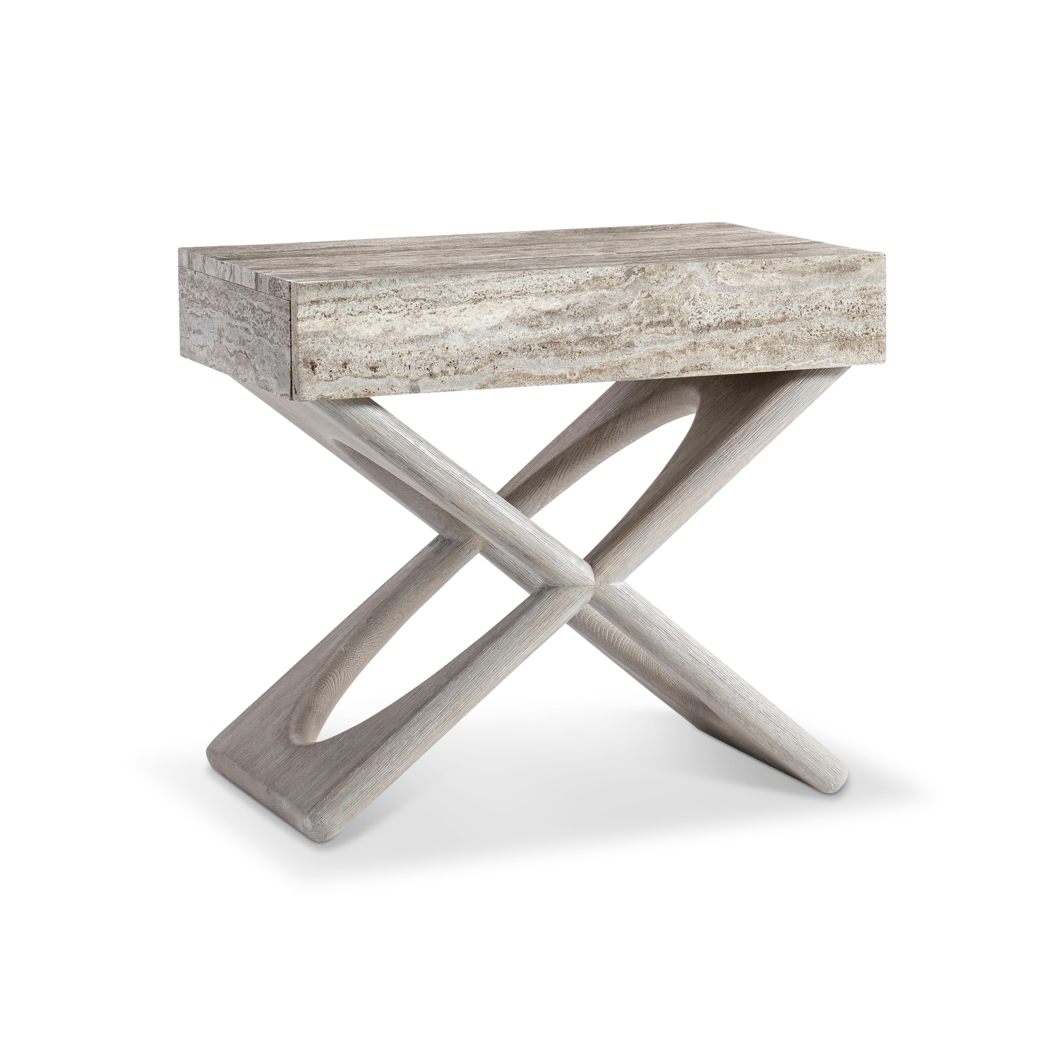 Sereno Travertine Nightstand by Bernhardt