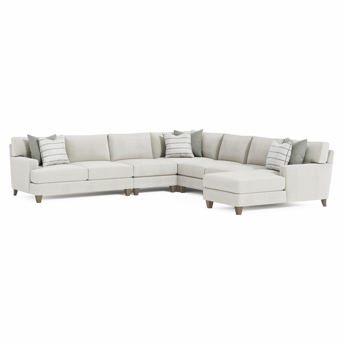 Mila 6-Piece Fabric Sectional with Right Facing Chaise by Bernhardt