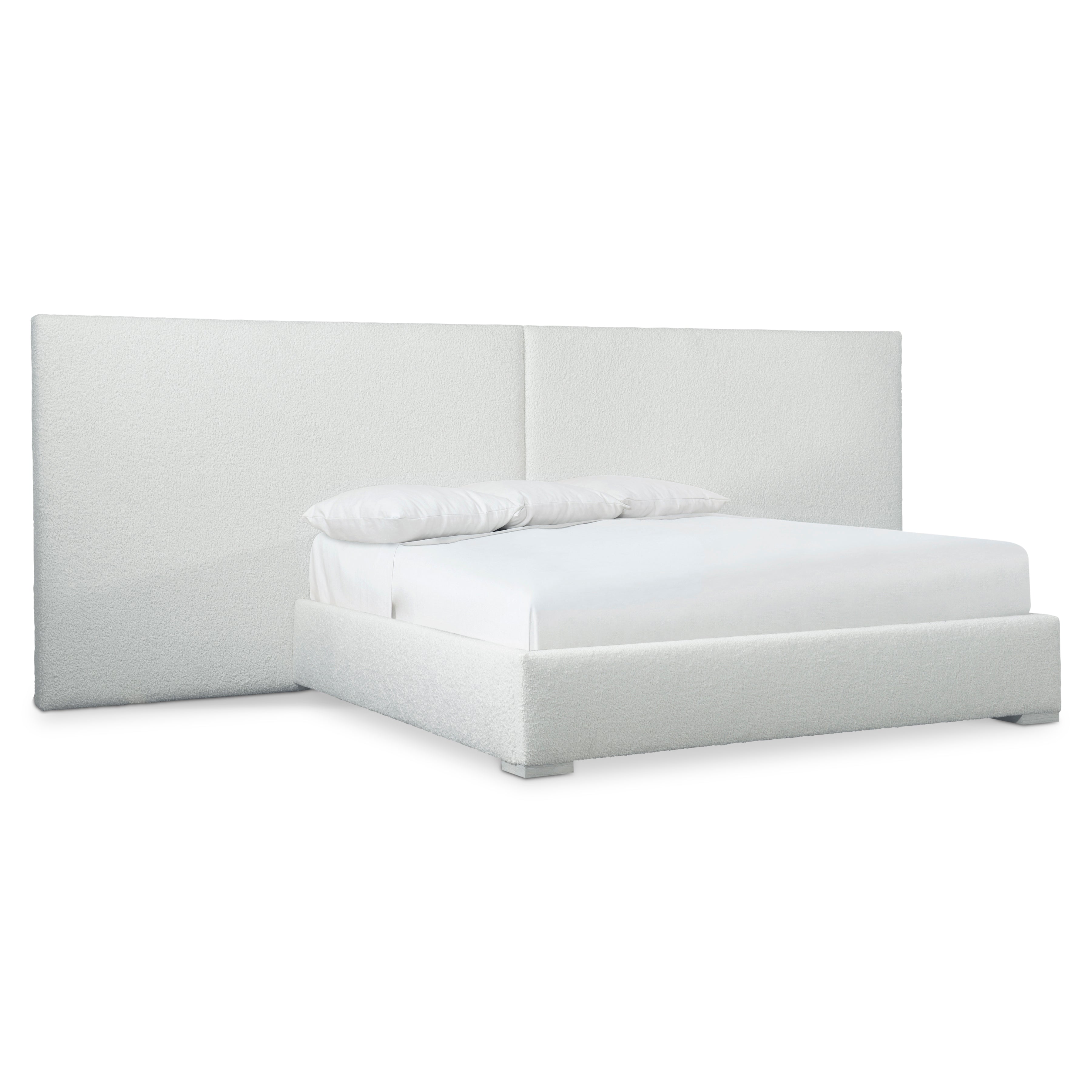 Solaria King Dual Headboard Fully Upholstered Panel Bed by Bernhardt