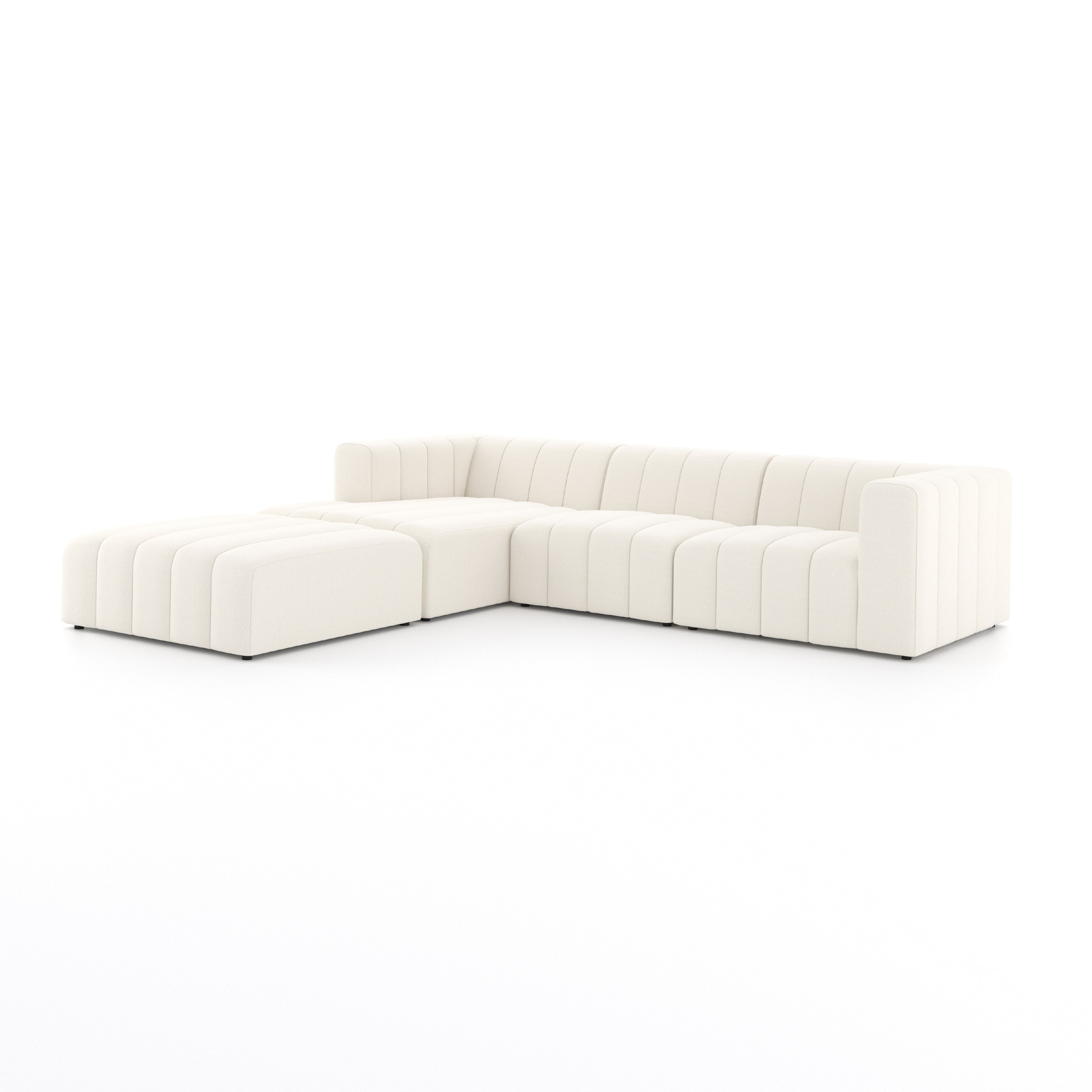 Langham Channeled 3-pc Sectional Left Arm Facing w/ Ottoman / Fayette CloudSectionals Four Hands Left Arm Facing w/ Ottoman Fayette Cloud Four Hands, Burke Decor, Mid Century Modern Furniture, Old Bones Furniture Company, Old Bones Co, Modern Mid Century, Designer Furniture, https://www.oldbonesco.com/