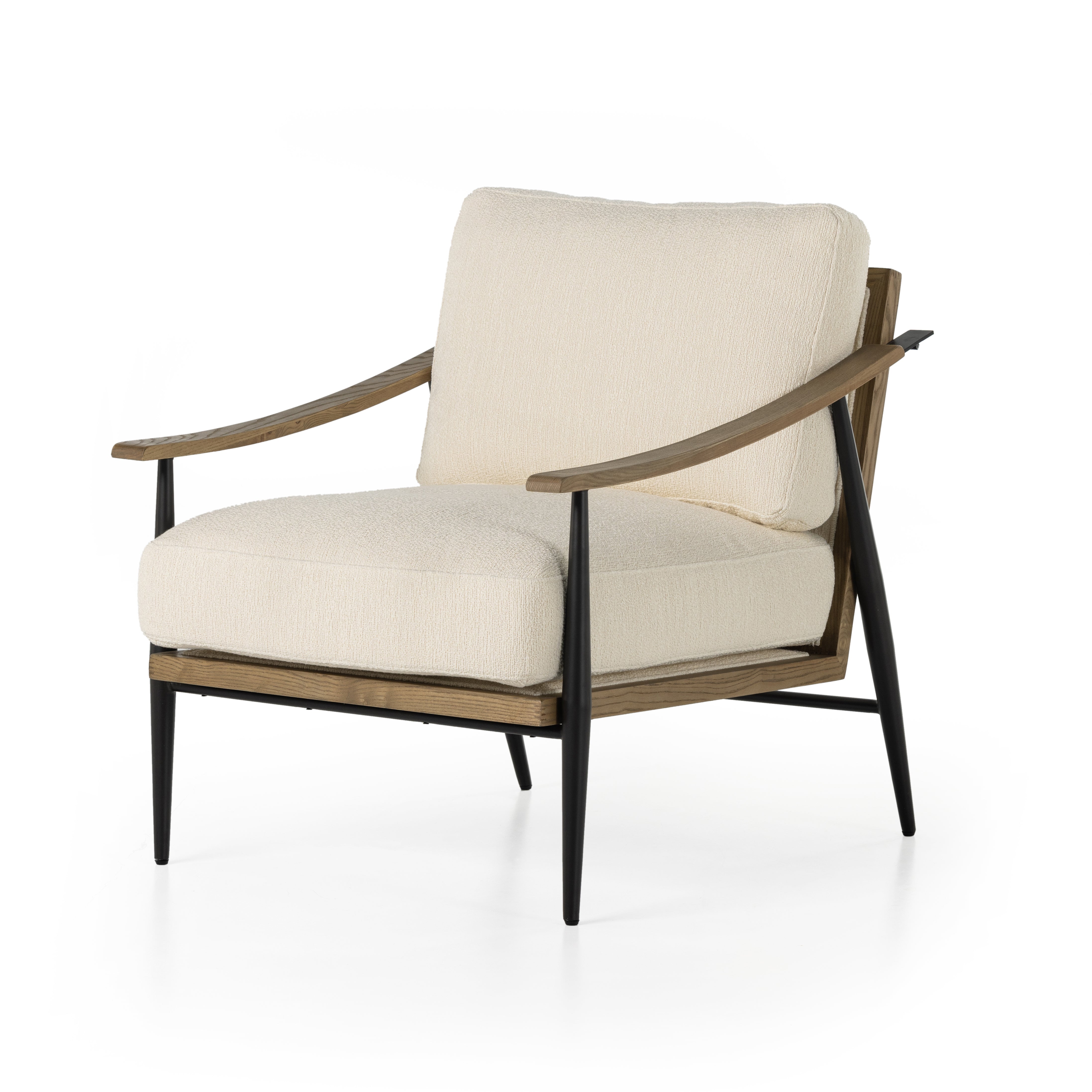 Kennedy Chair Kerbey IvoryLounge Chair Four Hands  Kerbey Ivory   Four Hands, Burke Decor, Mid Century Modern Furniture, Old Bones Furniture Company, Old Bones Co, Modern Mid Century, Designer Furniture, https://www.oldbonesco.com/