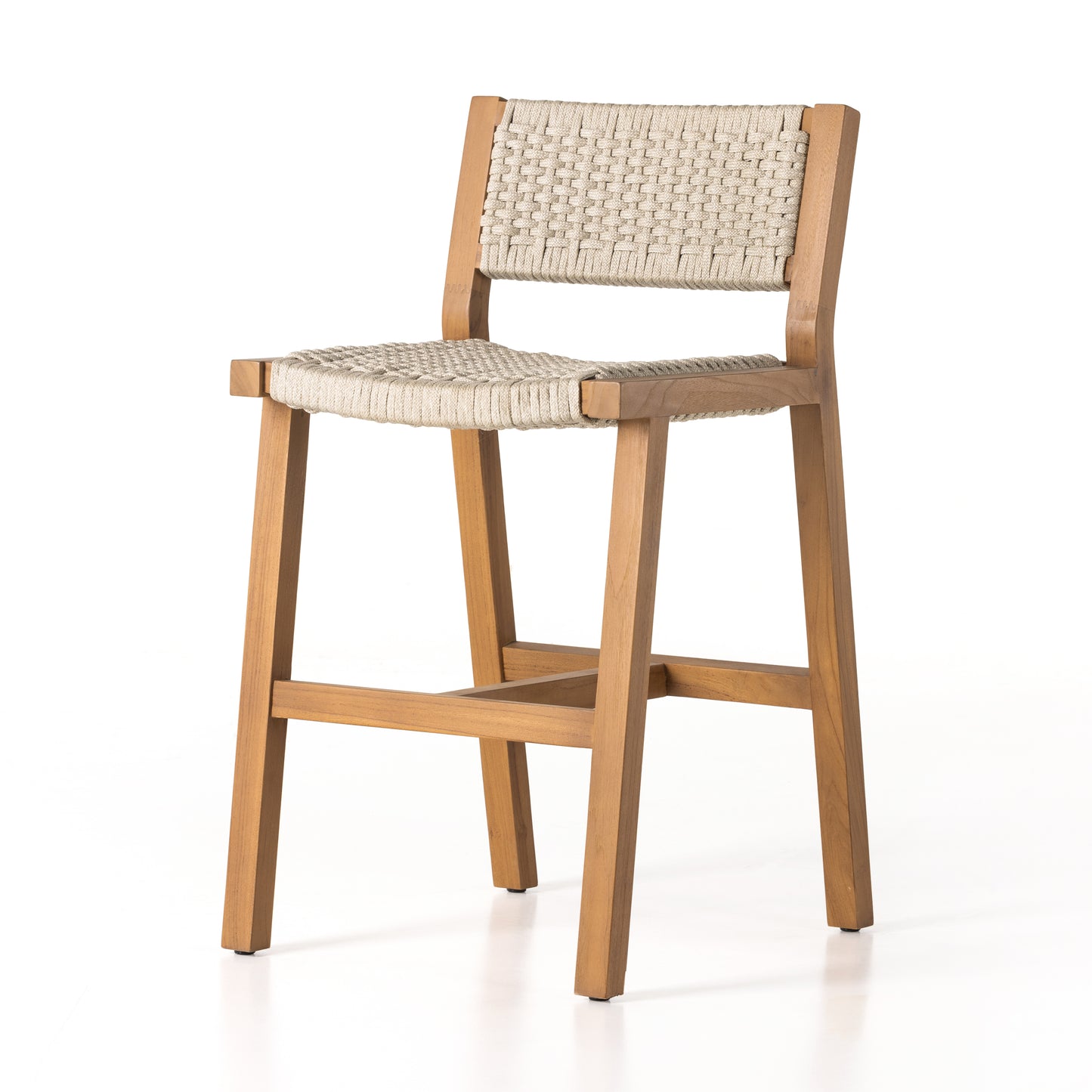 Delano Outdoor Bar + Counter Stool Counter / Natural TeakBAR AND COUNTER STOOL Four Hands  Counter Natural Teak  Four Hands, Mid Century Modern Furniture, Old Bones Furniture Company, Old Bones Co, Modern Mid Century, Designer Furniture, https://www.oldbonesco.com/