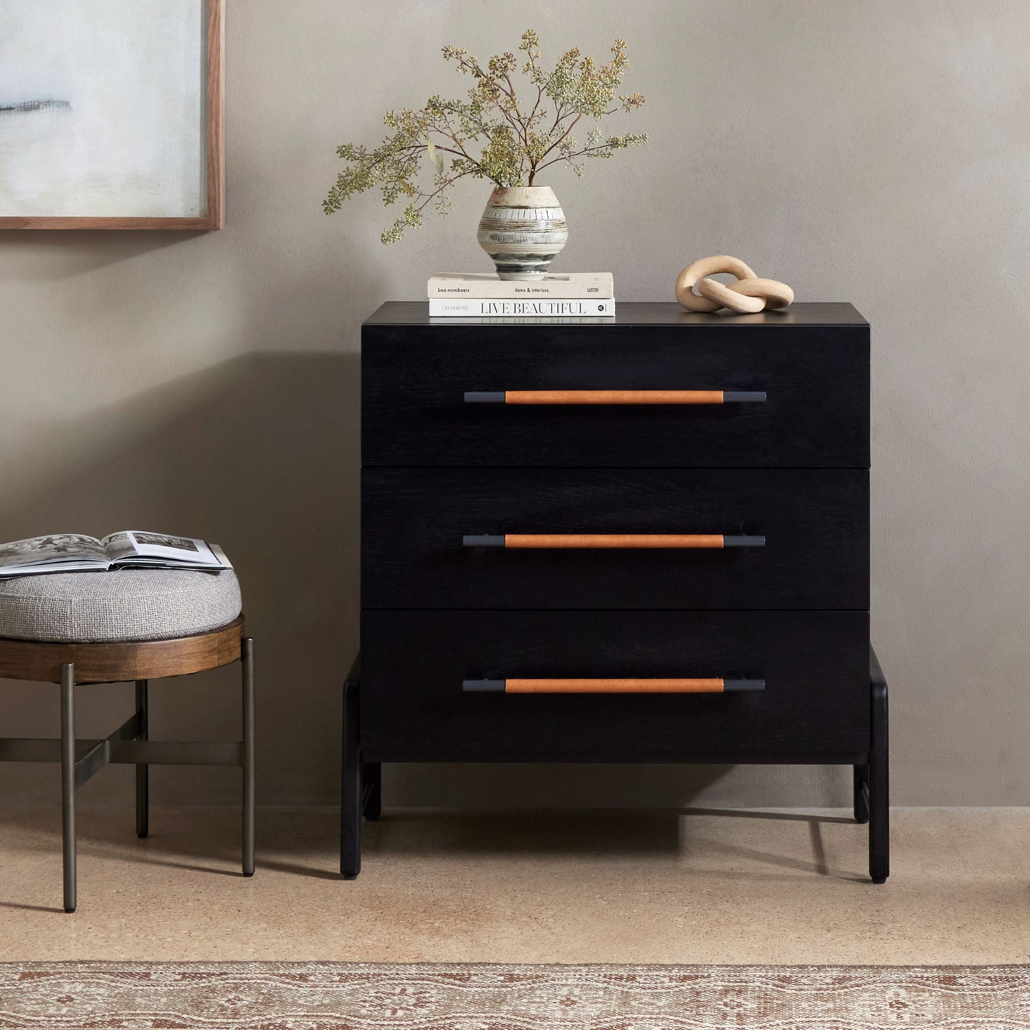 Rosedale 3 Drawer Dresser-Yucca Oak Veneer Dressers Four Hands Four Hands, Mid Century Modern Furniture, Old Bones Furniture Company, Old Bones Co, Modern Mid Century, Designer Furniture, https://www.oldbonesco.com/