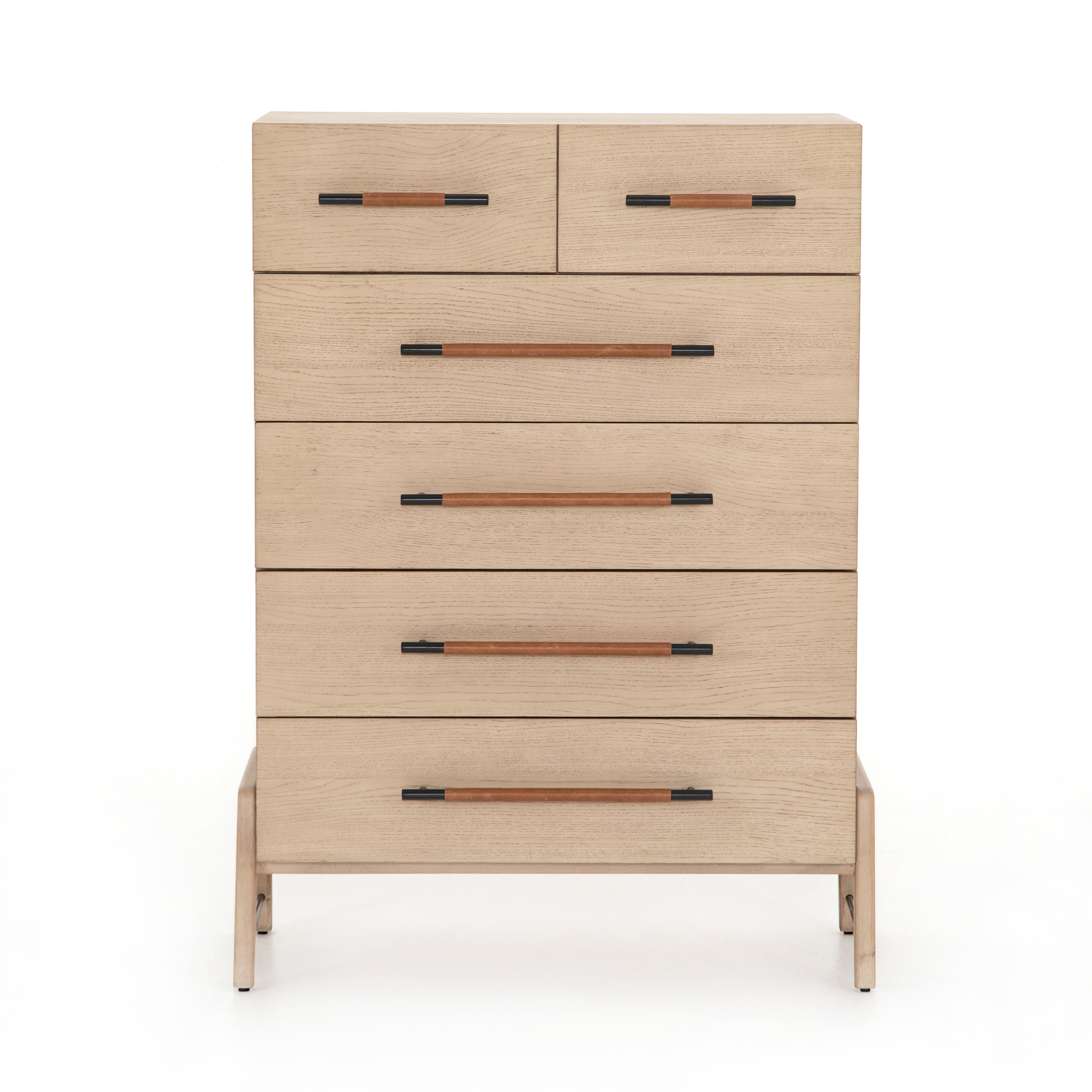 Rosedale 6 Drawer Tall Dresser-Yucca Oak Veneer Dressers Four Hands Four Hands, Burke Decor, Mid Century Modern Furniture, Old Bones Furniture Company, Old Bones Co, Modern Mid Century, Designer Furniture, https://www.oldbonesco.com/