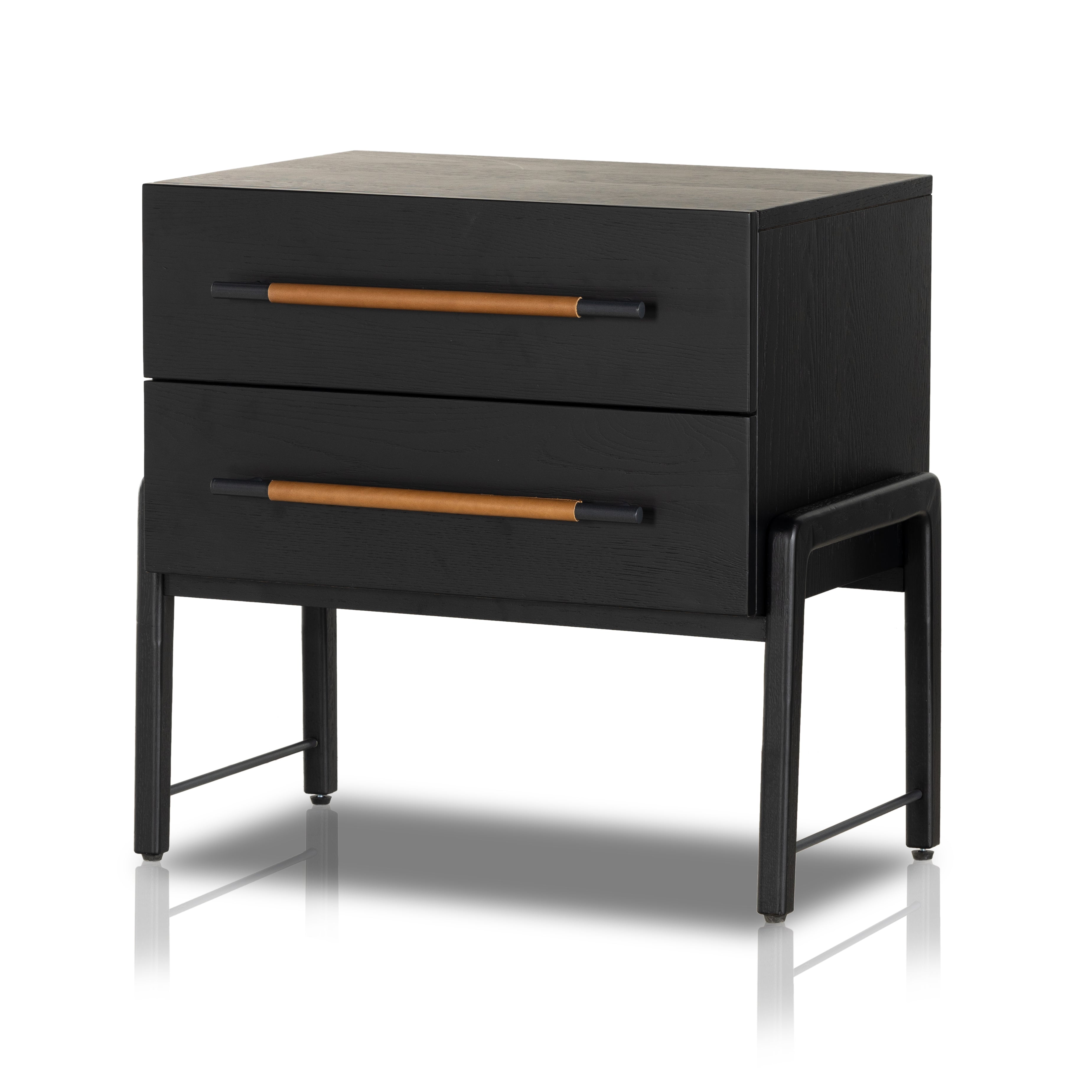 Rosedale Nightstand Ebony Oak VeneerNightstand Four Hands Ebony Oak Veneer Four Hands, Mid Century Modern Furniture, Old Bones Furniture Company, Old Bones Co, Modern Mid Century, Designer Furniture, https://www.oldbonesco.com/