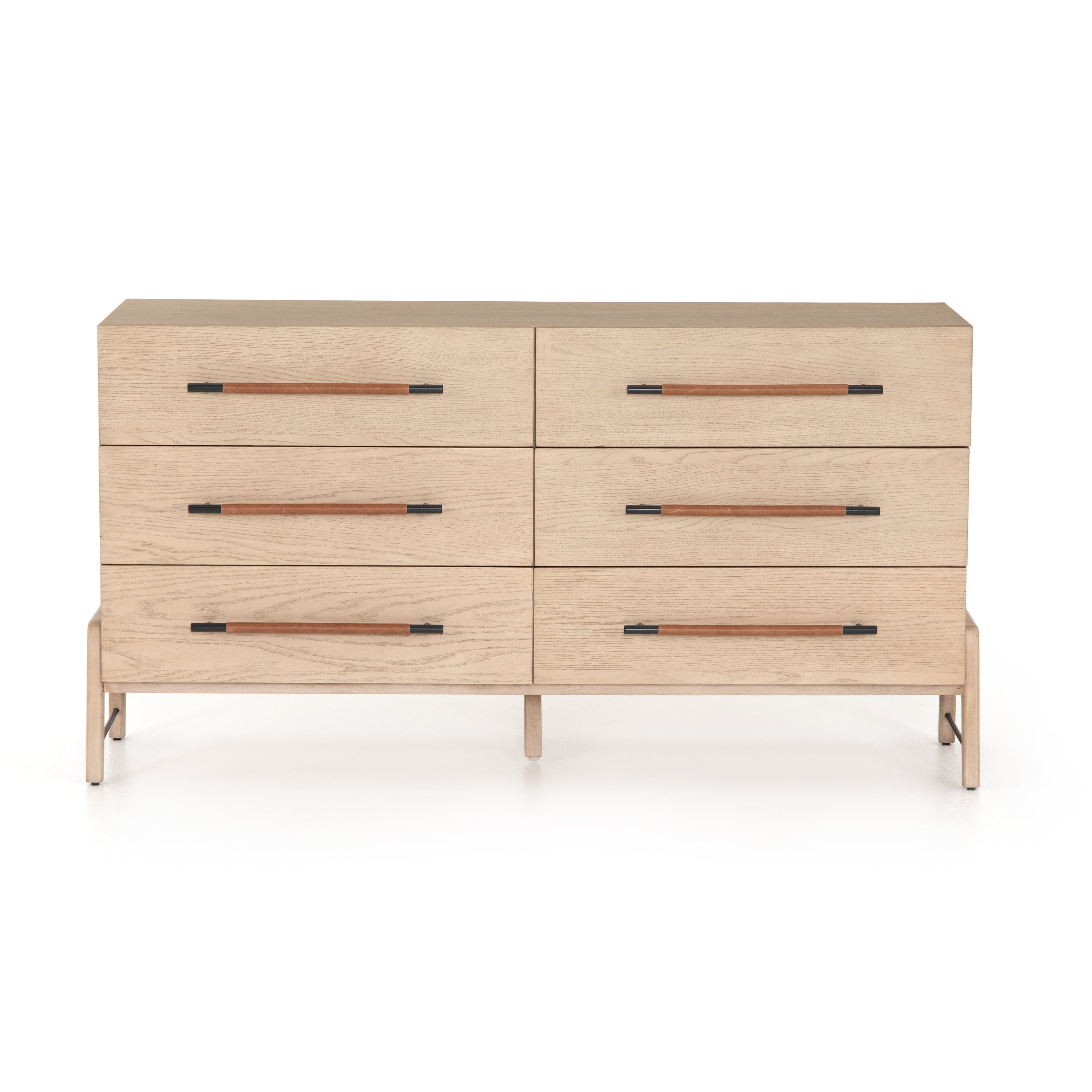 Rosedale 6 Drawer Dresser-Yucca Oak Veneer Dressers Four Hands Four Hands, Burke Decor, Mid Century Modern Furniture, Old Bones Furniture Company, Old Bones Co, Modern Mid Century, Designer Furniture, https://www.oldbonesco.com/