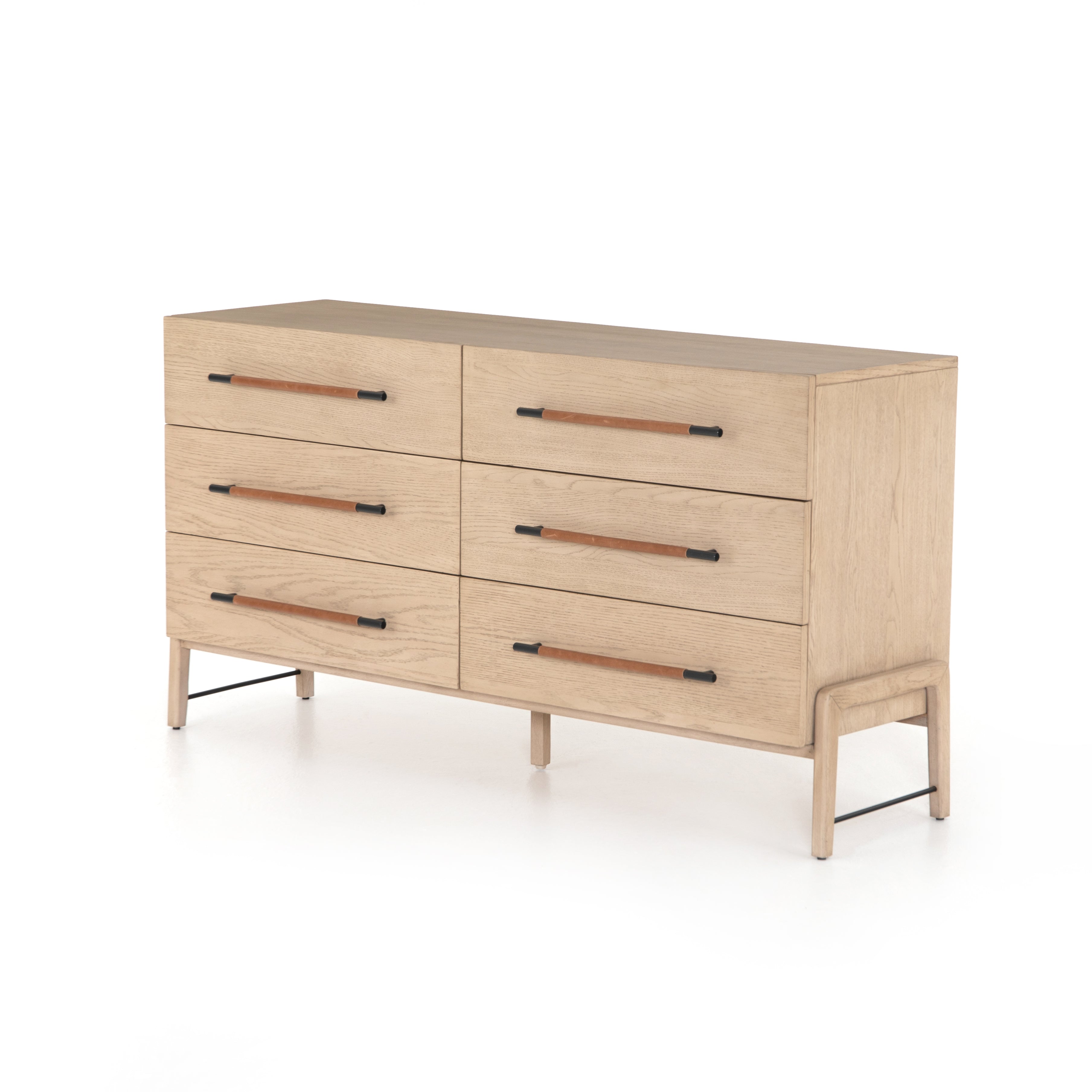 Rosedale 6 Drawer Dresser-Yucca Oak Veneer Dressers Four Hands Four Hands, Burke Decor, Mid Century Modern Furniture, Old Bones Furniture Company, Old Bones Co, Modern Mid Century, Designer Furniture, https://www.oldbonesco.com/