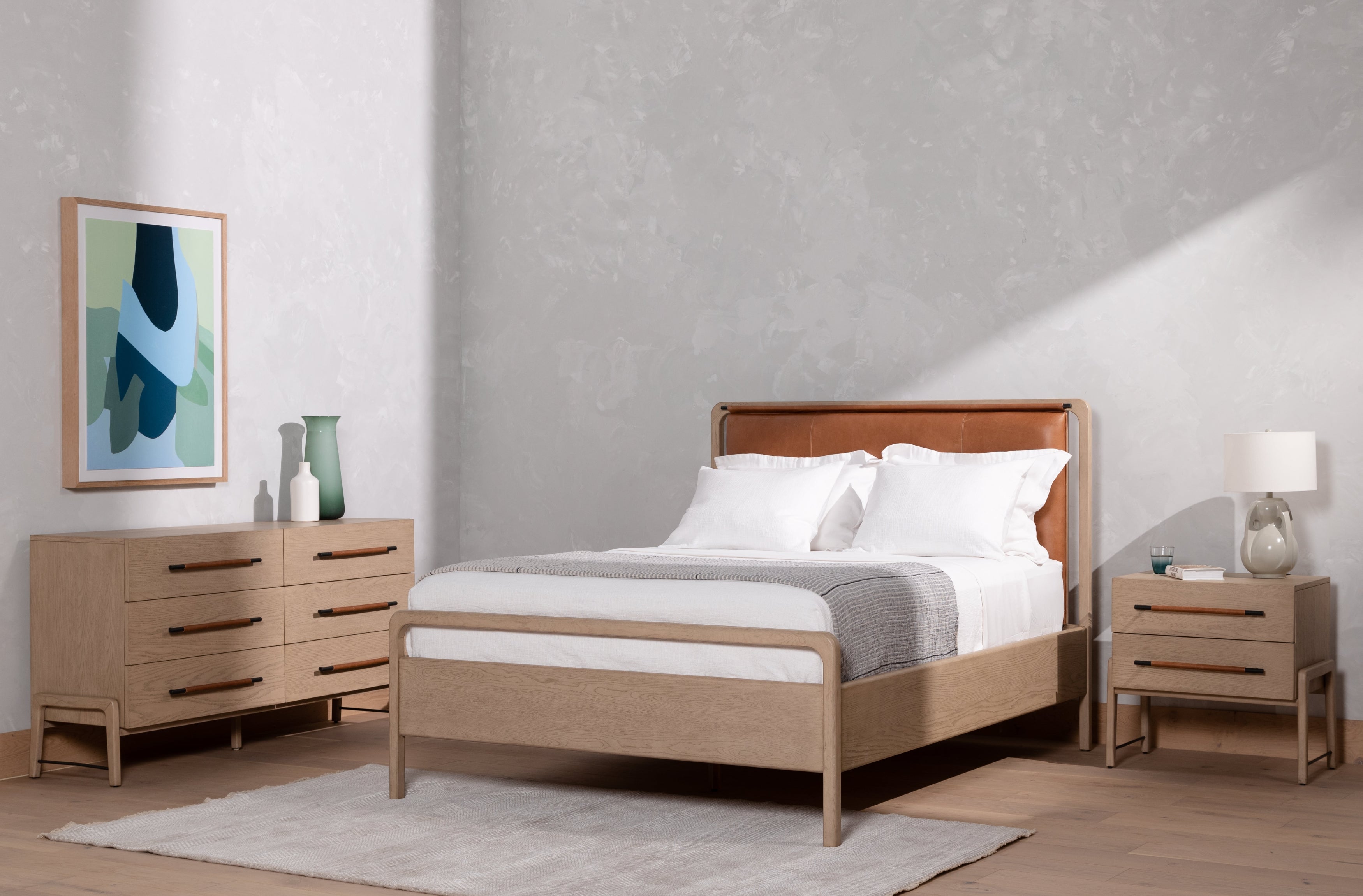 Rosedale 6 Drawer Dresser-Yucca Oak Veneer Dressers Four Hands Four Hands, Burke Decor, Mid Century Modern Furniture, Old Bones Furniture Company, Old Bones Co, Modern Mid Century, Designer Furniture, https://www.oldbonesco.com/