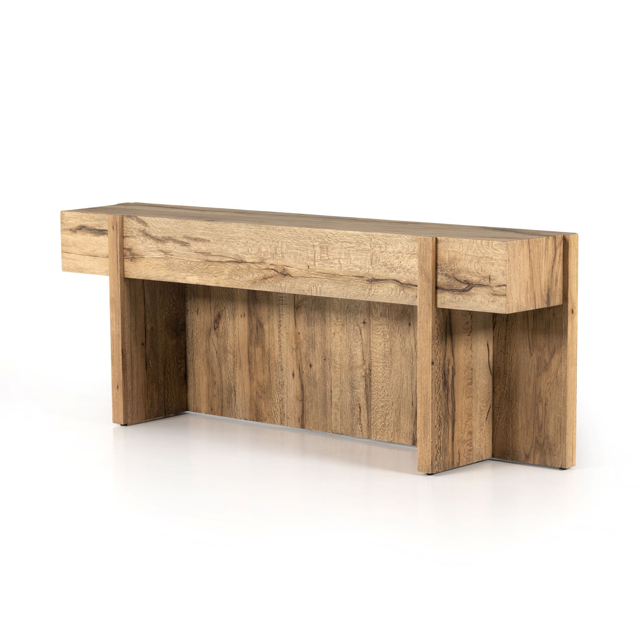 Bingham Console Table Rustic Oak VeneerConsole Table Four Hands Rustic Oak Veneer Four Hands, Burke Decor, Mid Century Modern Furniture, Old Bones Furniture Company, Old Bones Co, Modern Mid Century, Designer Furniture, https://www.oldbonesco.com/