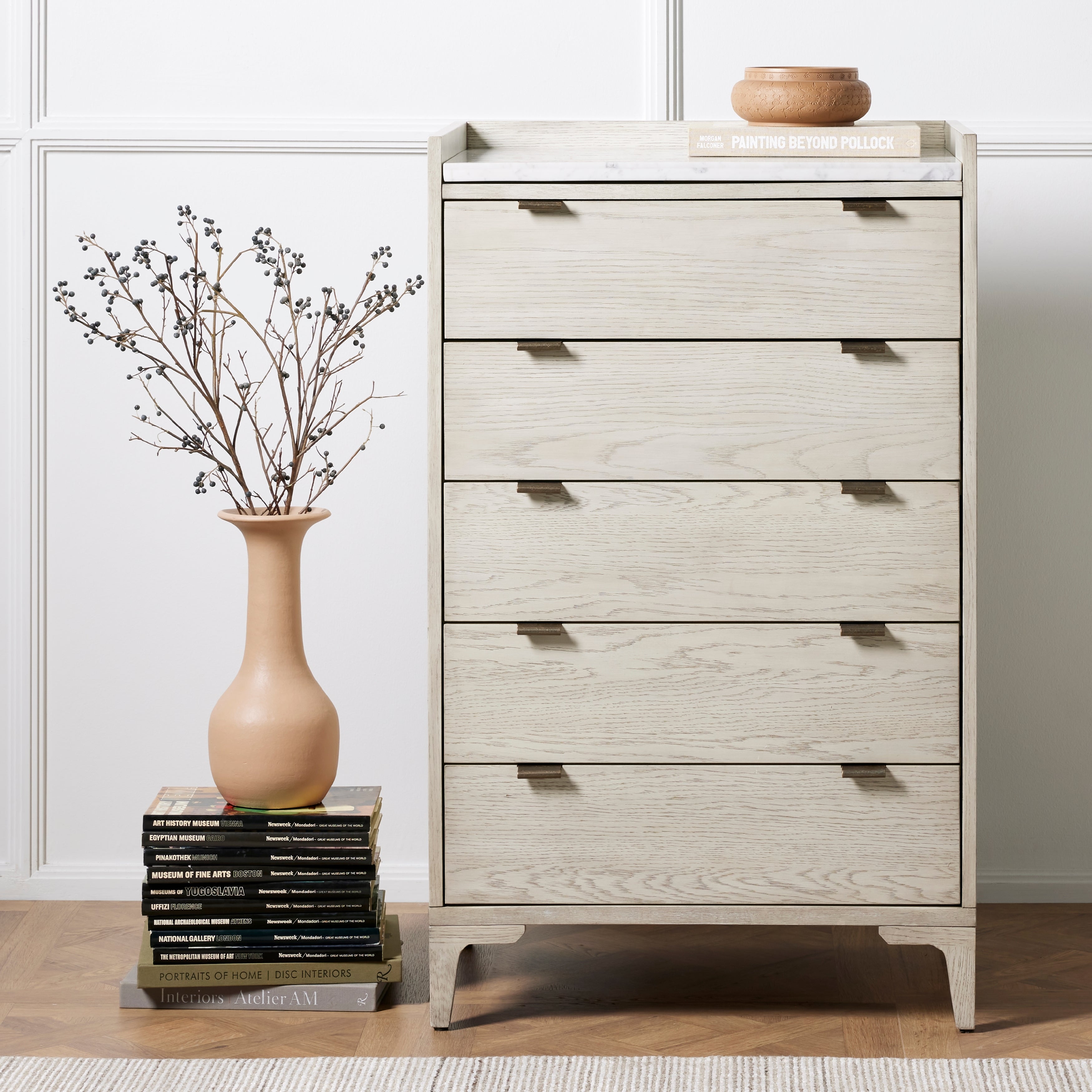 Viggo Tall Dresser-Vinatge White Wash Dressers Four Hands Four Hands, Burke Decor, Mid Century Modern Furniture, Old Bones Furniture Company, Old Bones Co, Modern Mid Century, Designer Furniture, https://www.oldbonesco.com/