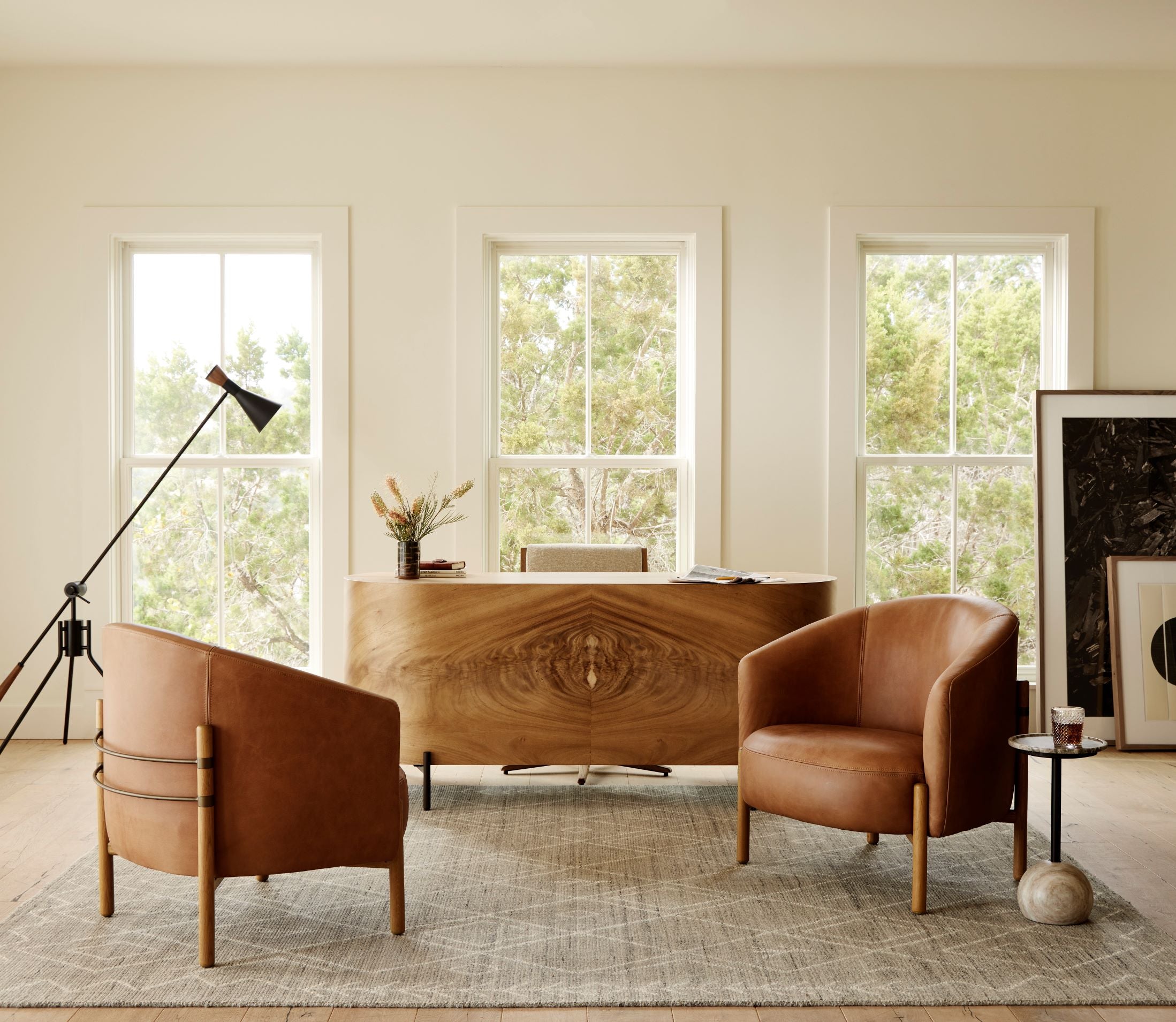 Lunas Executive Desk Desks Four Hands Four Hands, Mid Century Modern Furniture, Old Bones Furniture Company, Old Bones Co, Modern Mid Century, Designer Furniture, https://www.oldbonesco.com/