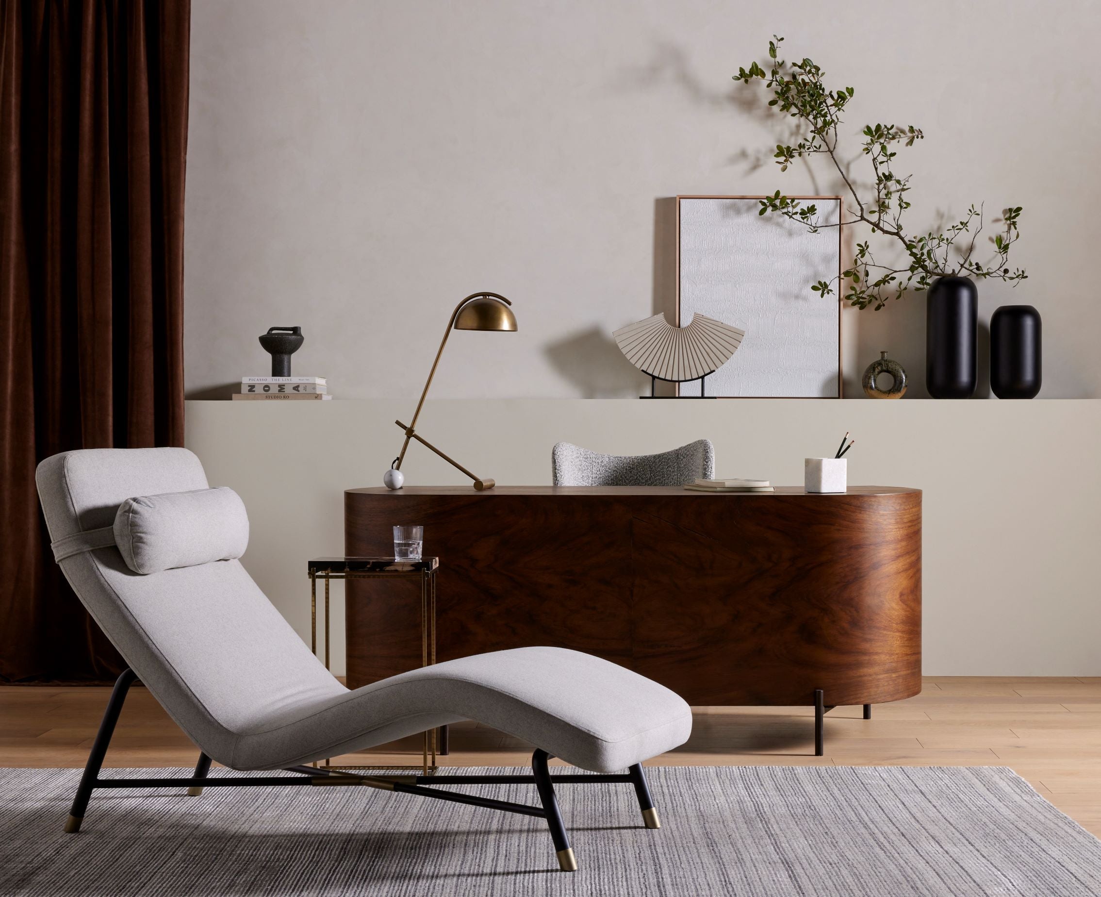 Lunas Executive Desk Desks Four Hands Four Hands, Mid Century Modern Furniture, Old Bones Furniture Company, Old Bones Co, Modern Mid Century, Designer Furniture, https://www.oldbonesco.com/