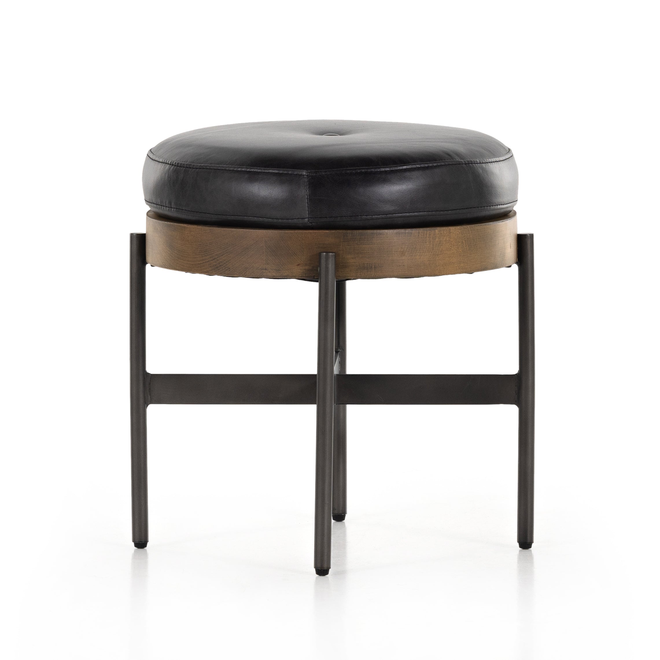 Edwin Small Ottoman Sonoma BlackOttomans Four Hands Sonoma Black Four Hands, Burke Decor, Mid Century Modern Furniture, Old Bones Furniture Company, Old Bones Co, Modern Mid Century, Designer Furniture, https://www.oldbonesco.com/