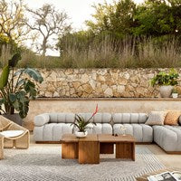 Build Your Own: Roma Outdoor Sectional Sectional Four Hands Four Hands, Mid Century Modern Furniture, Old Bones Furniture Company, Old Bones Co, Modern Mid Century, Designer Furniture, https://www.oldbonesco.com/