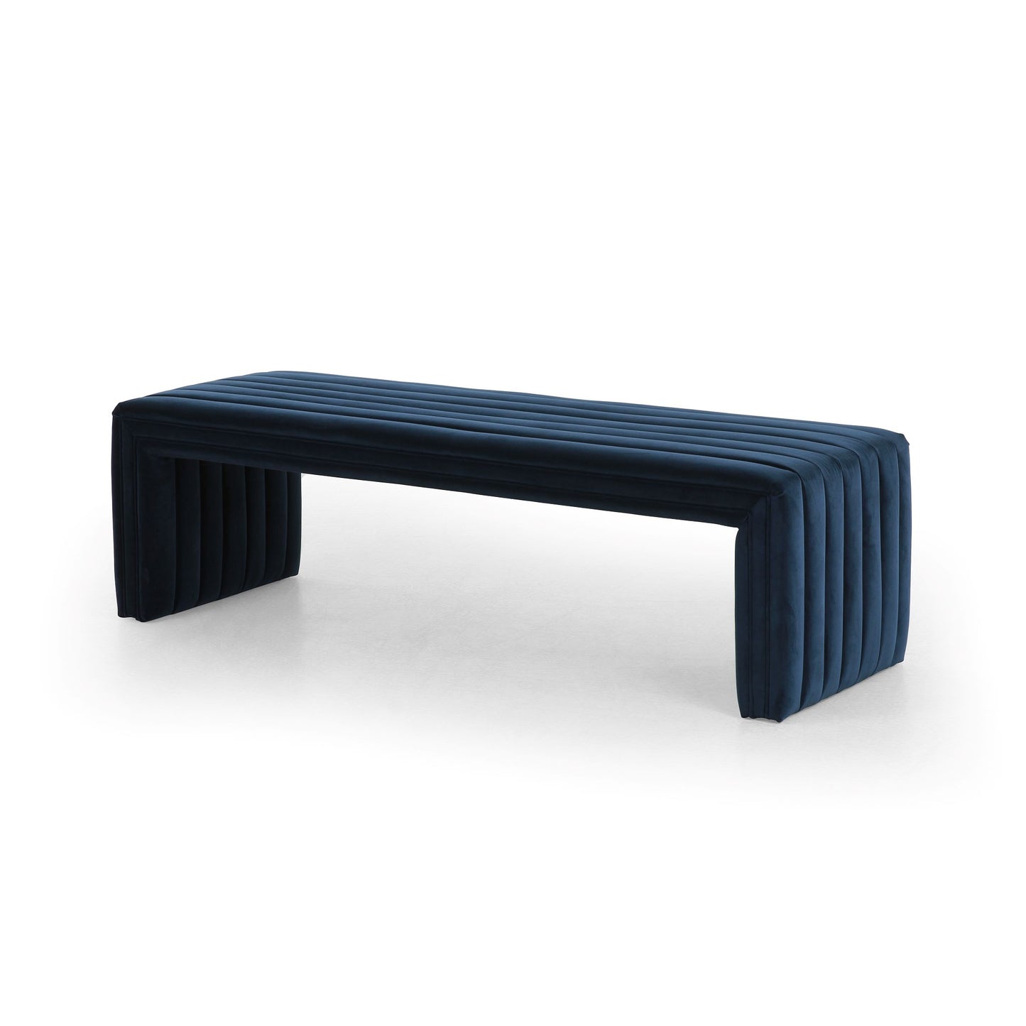 Augustine Bench Sapphire NavyBench Four Hands  Sapphire Navy   Four Hands, Mid Century Modern Furniture, Old Bones Furniture Company, Old Bones Co, Modern Mid Century, Designer Furniture, https://www.oldbonesco.com/