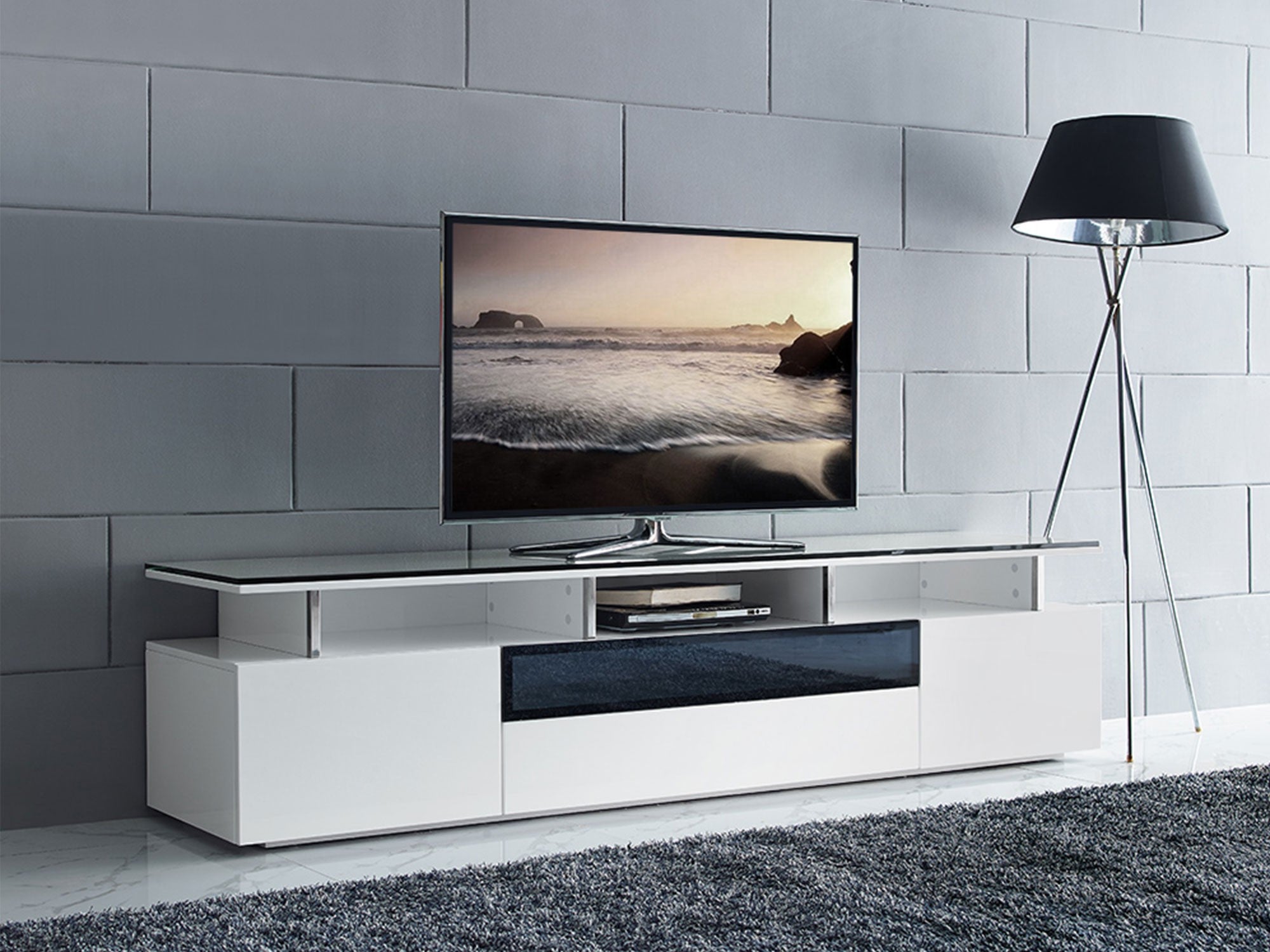 Taylor TV Unit TV Stand Whiteline Four Hands, Burke Decor, Mid Century Modern Furniture, Old Bones Furniture Company, Old Bones Co, Modern Mid Century, Designer Furniture, https://www.oldbonesco.com/