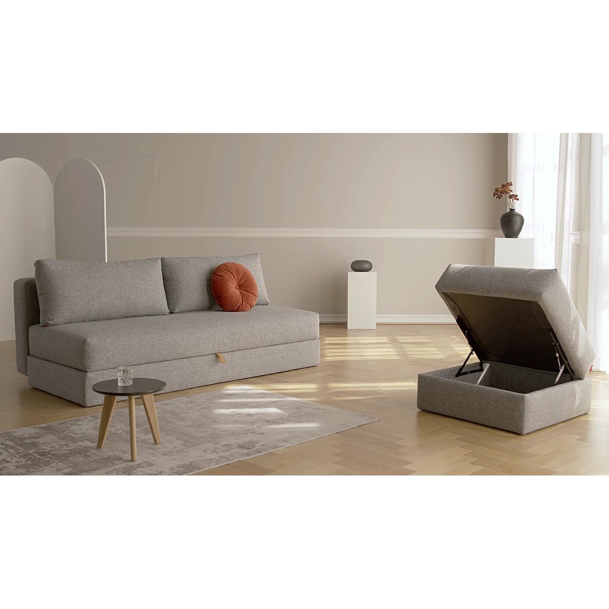 Cornila Ottoman Ottoman INNOVATION Four Hands, Burke Decor, Mid Century Modern Furniture, Old Bones Furniture Company, Old Bones Co, Modern Mid Century, Designer Furniture, https://www.oldbonesco.com/