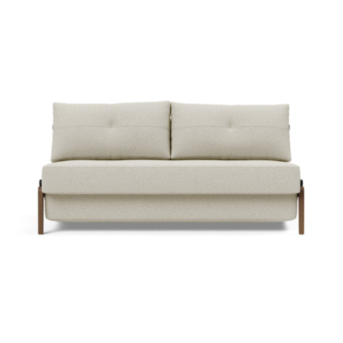 Cubed Queen Size Sofa Bed With Dark Wood Legs 527 Mixed Dance NaturalSofa Beds INNOVATION  527 Mixed Dance Natural   Four Hands, Burke Decor, Mid Century Modern Furniture, Old Bones Furniture Company, Old Bones Co, Modern Mid Century, Designer Furniture, https://www.oldbonesco.com/